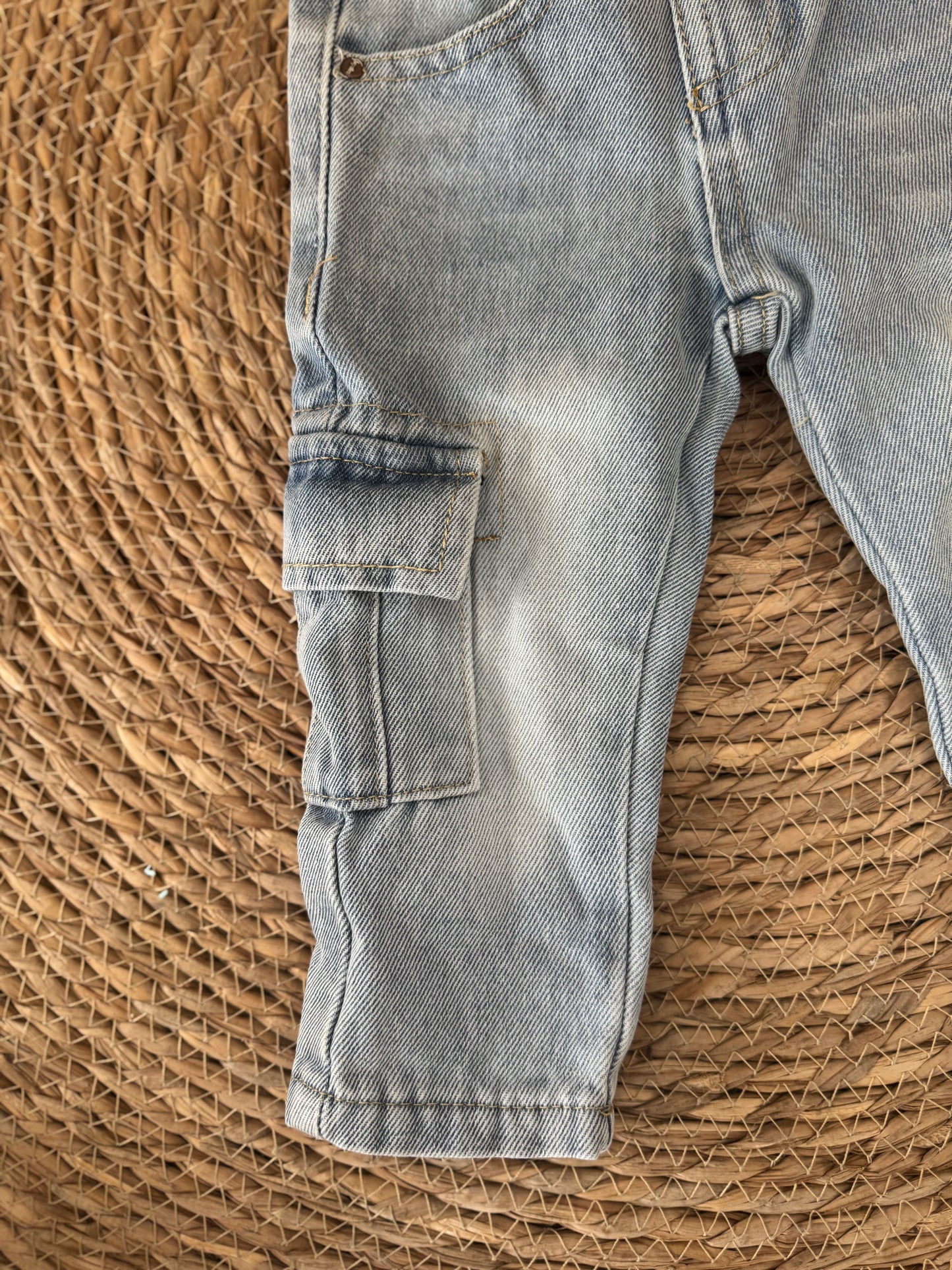 Baby Cargo Denim Pants