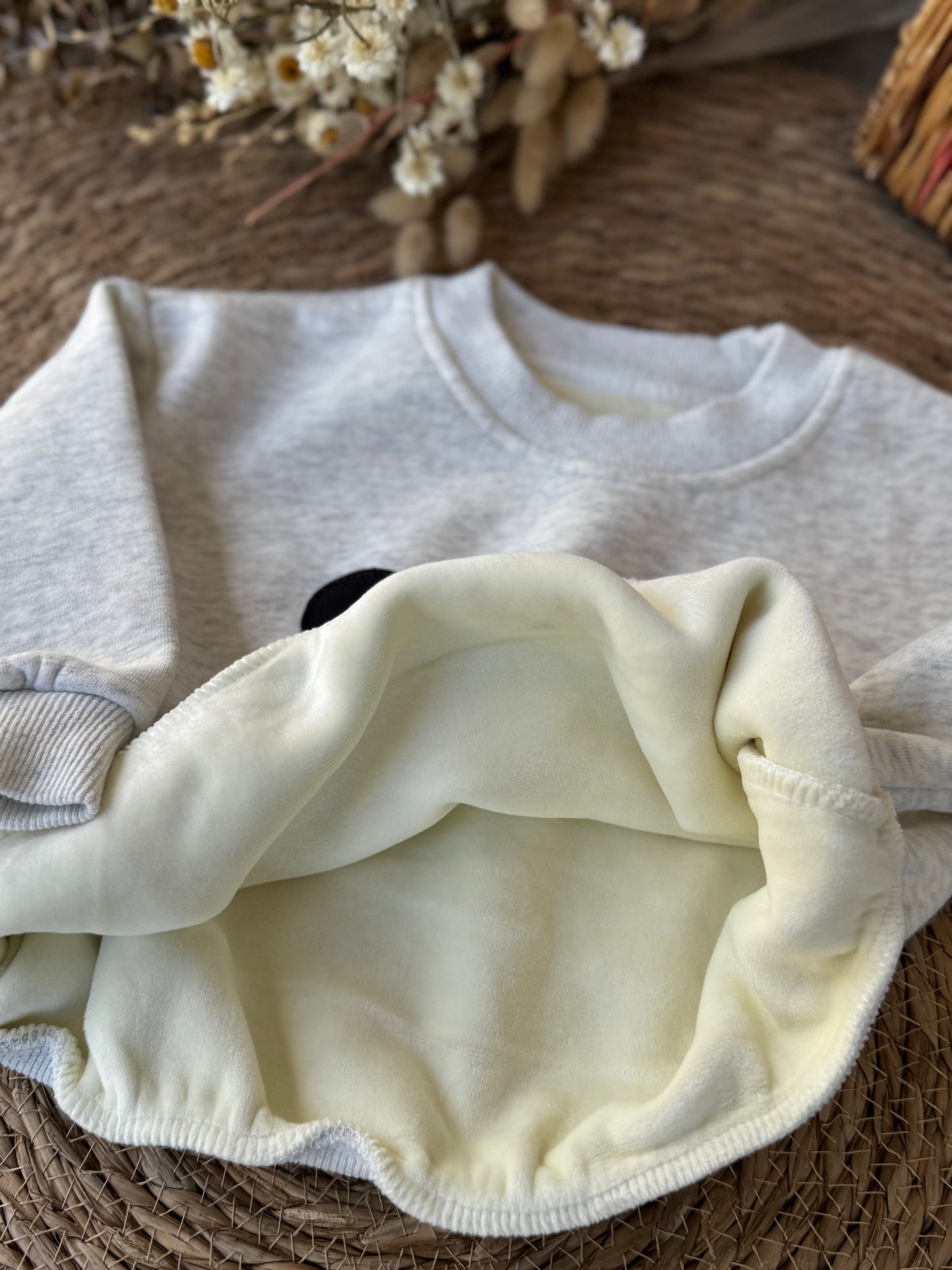 Kids’ “Swell” Fleece-Lined Sweatshirt – Grey
