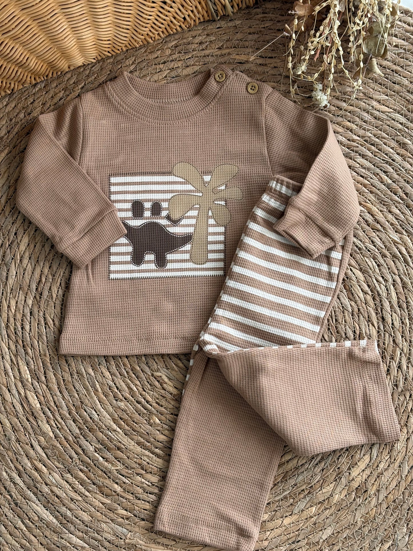 Dino Cotton Set-Beige