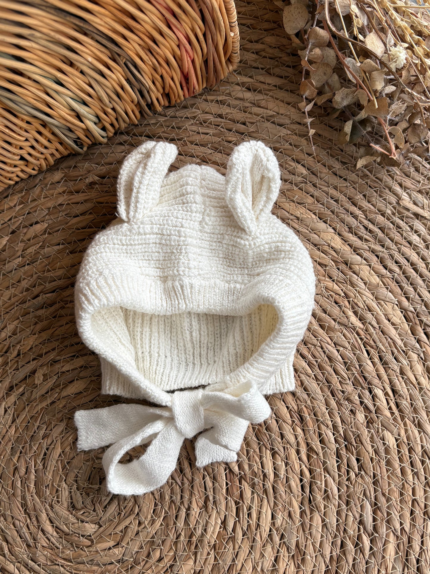 Cozy Cotton Knitted Hat-White