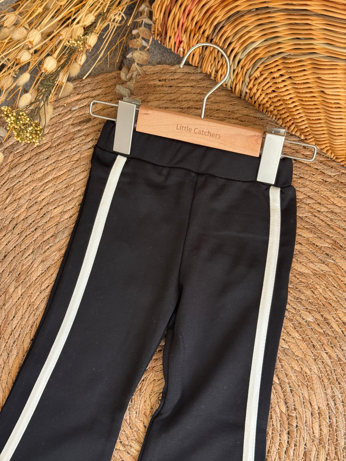 Wide-Leg Legging-Black