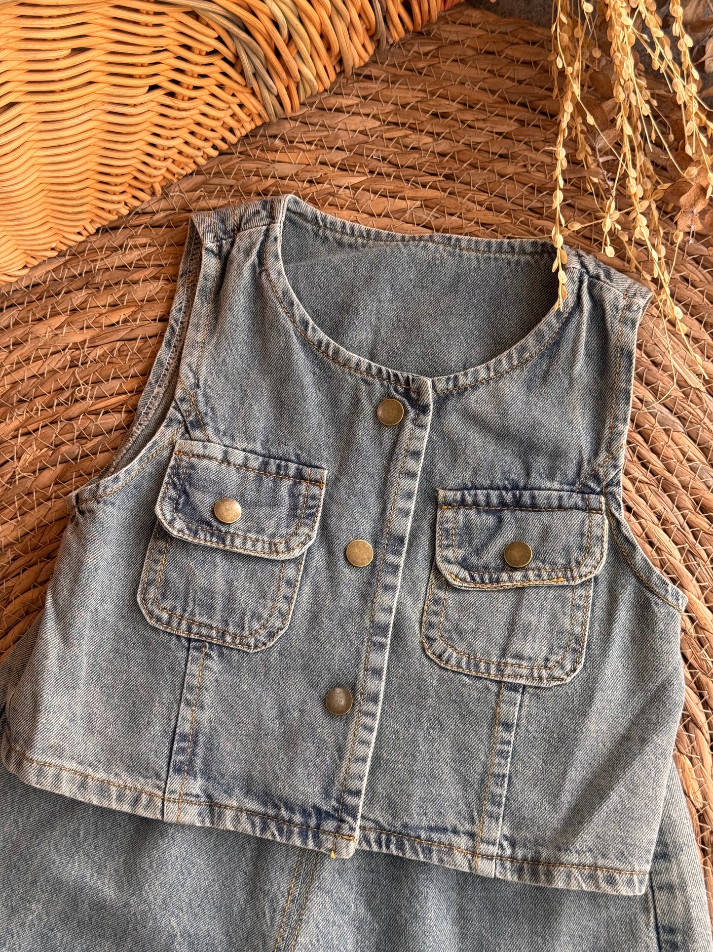 Vintage Denim Duo Set