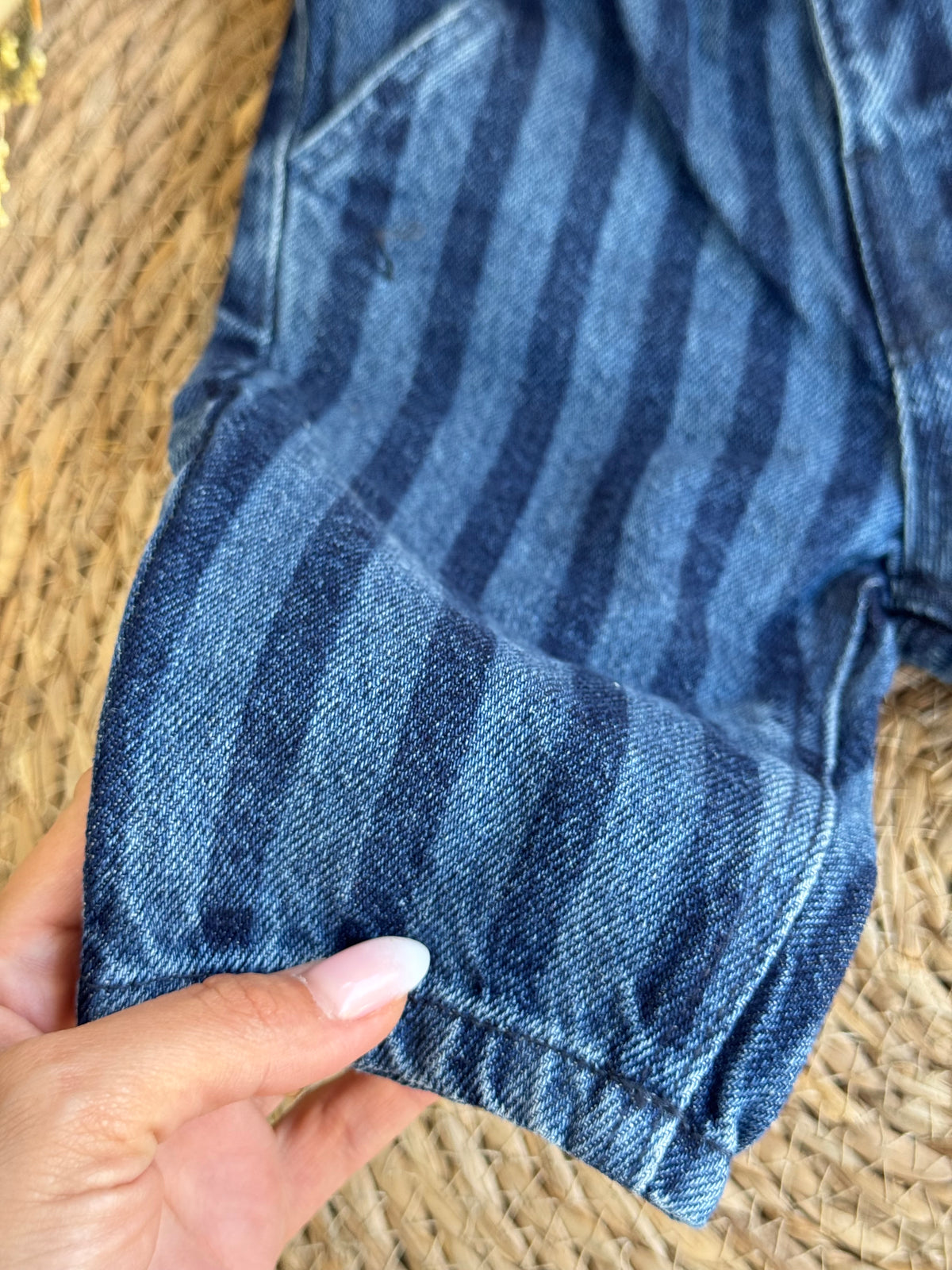 Striped Pants-Denim