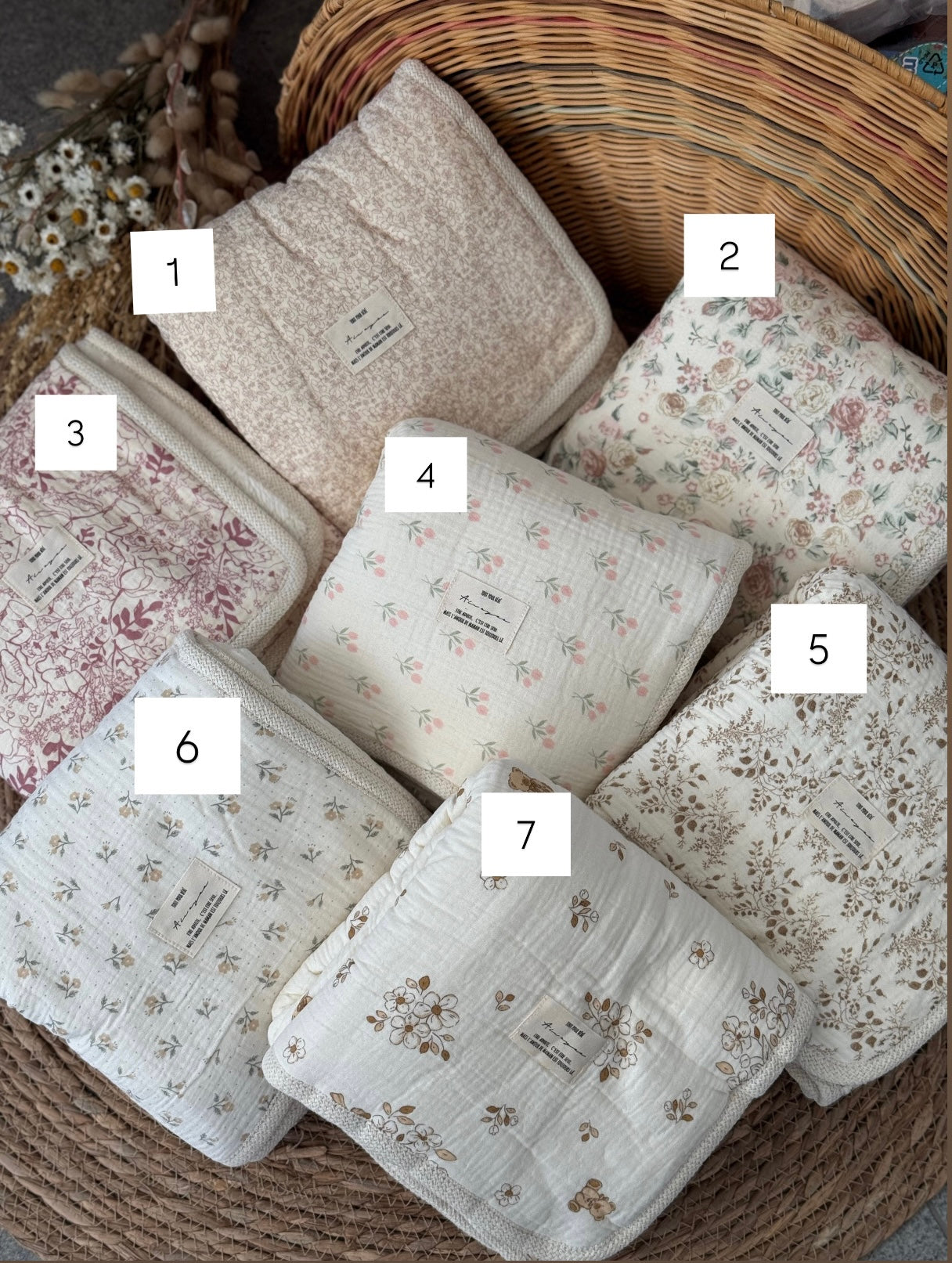 Vintage Bloom Blankets