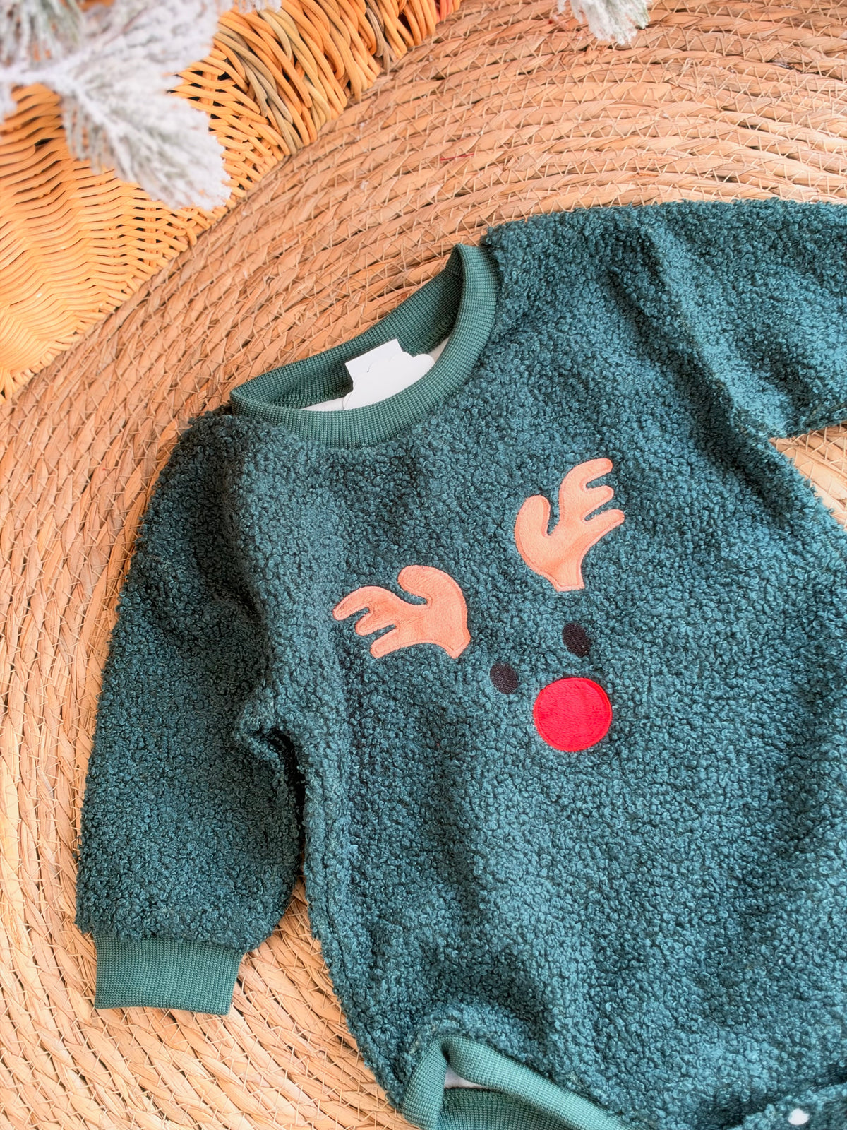 Reindeer Sherpa Romper
