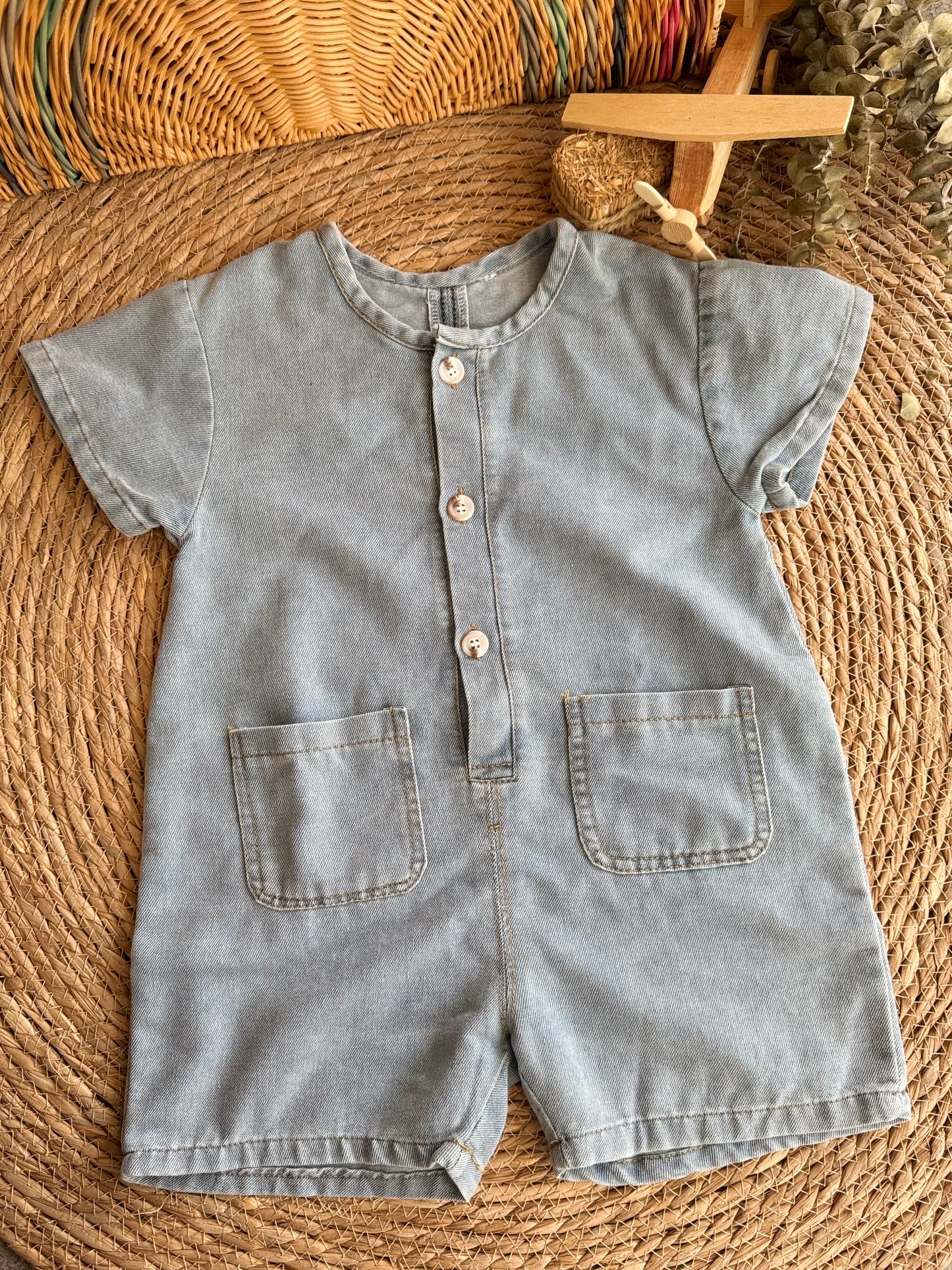Soft denim jumpsuit