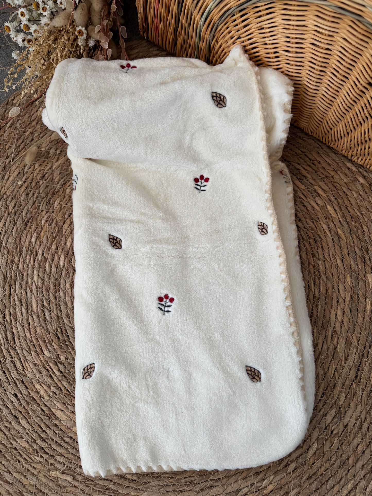 Cherry Velvet Blanket