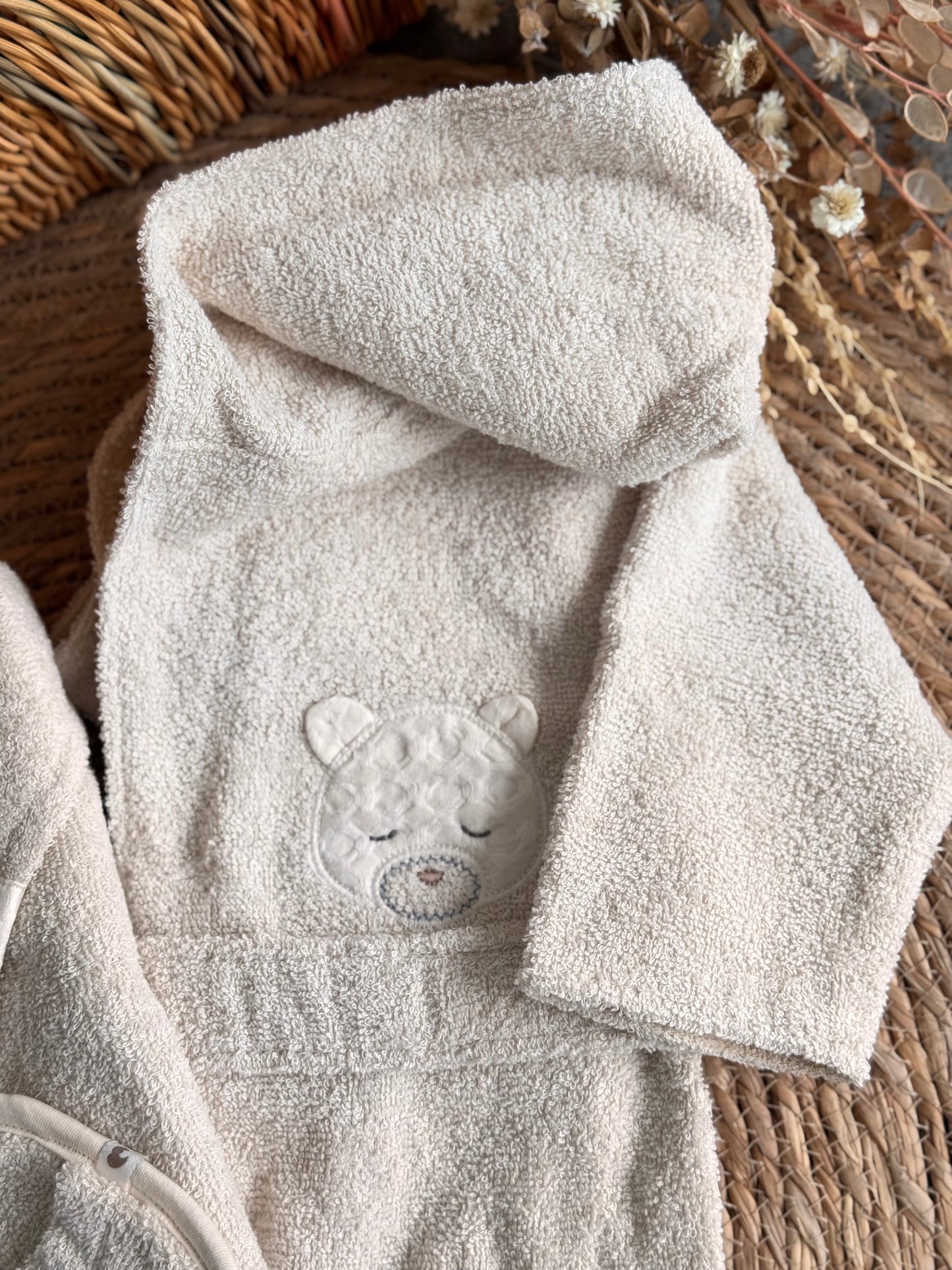 Sleepy Bear Baby Bath Set-Beige