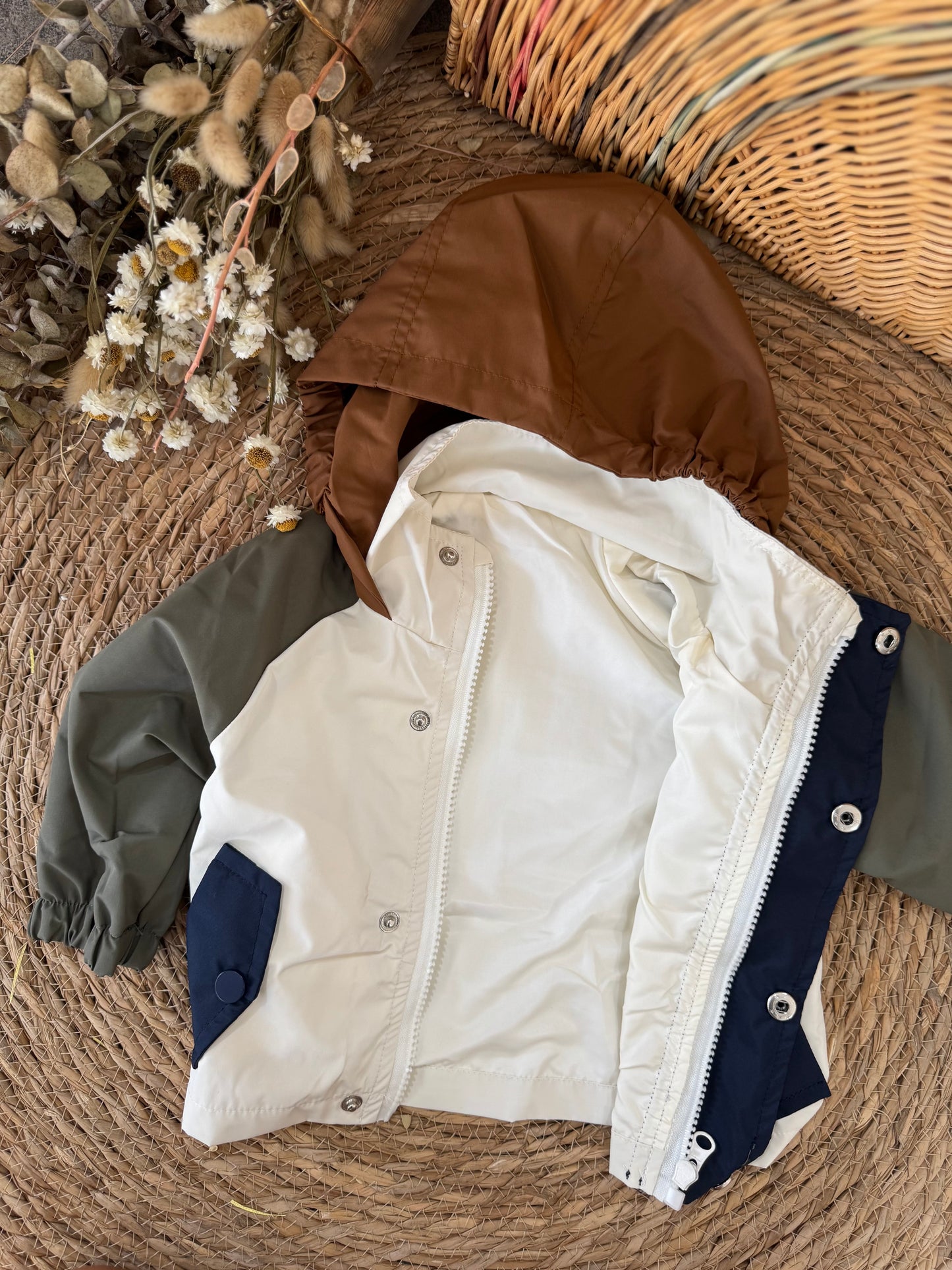 Colorblock Hooded Baby Windbreaker