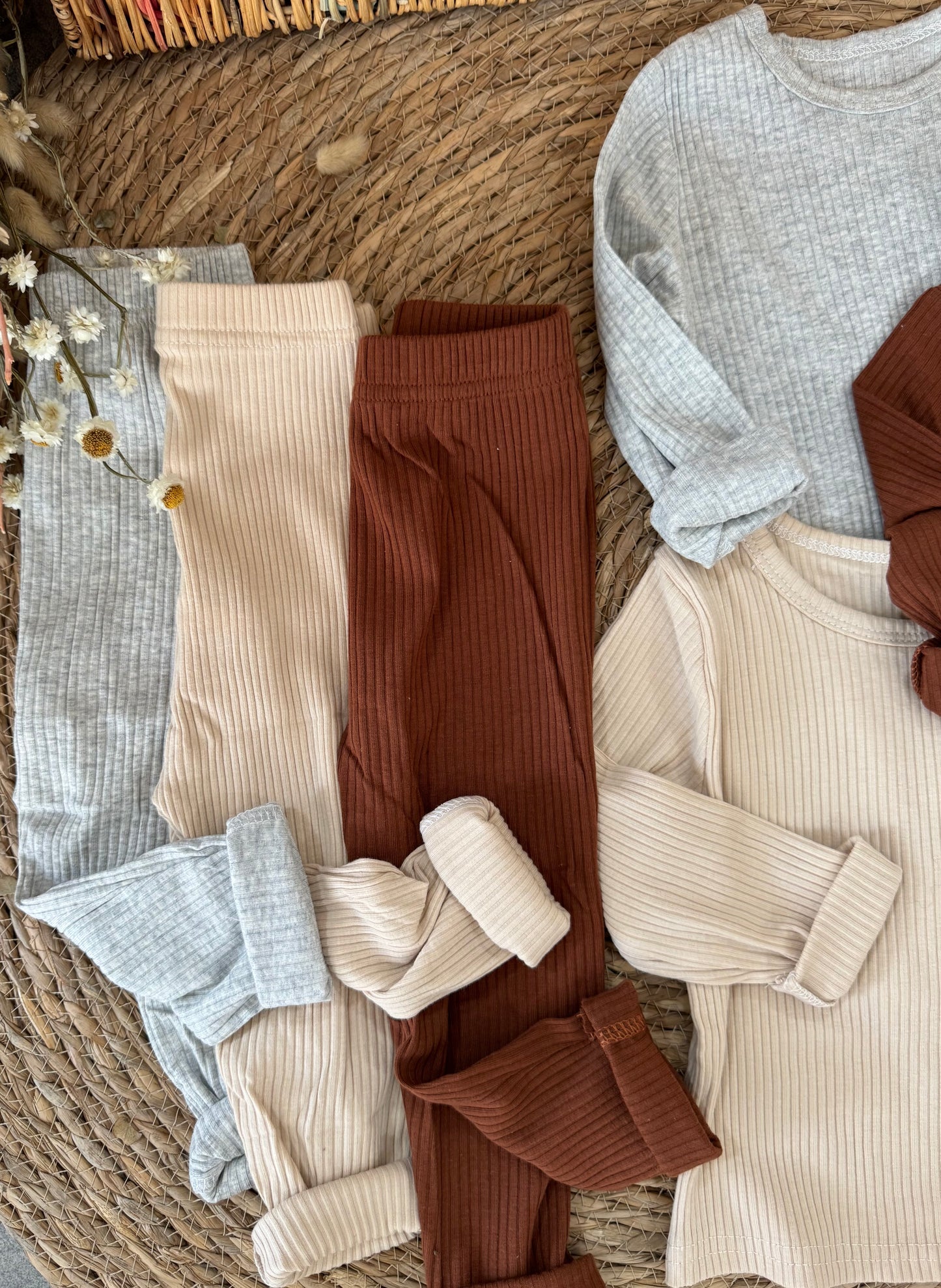 Ribbed Essential cotton Loungewear Set