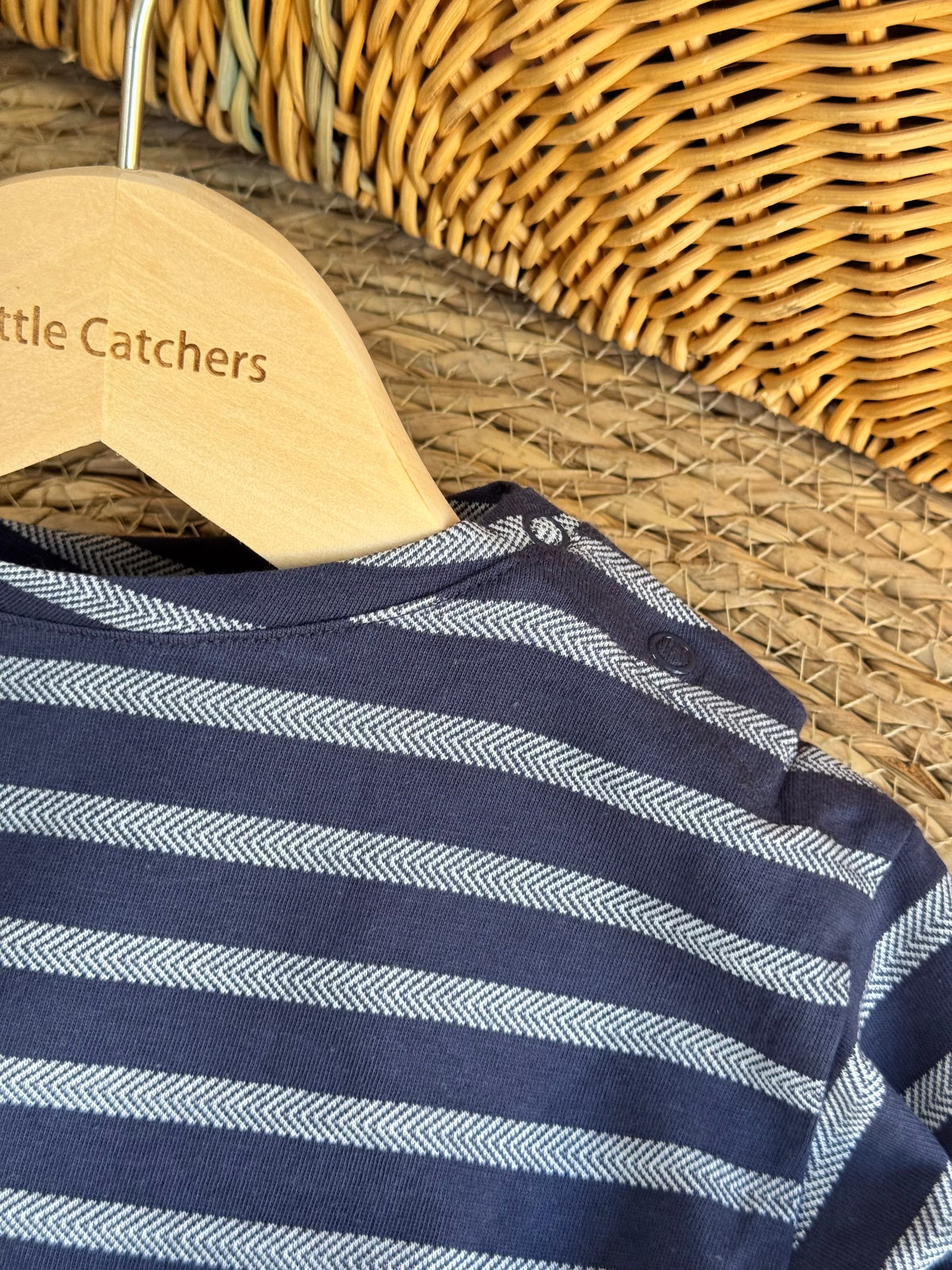 Striped Tshirt-Navy blue