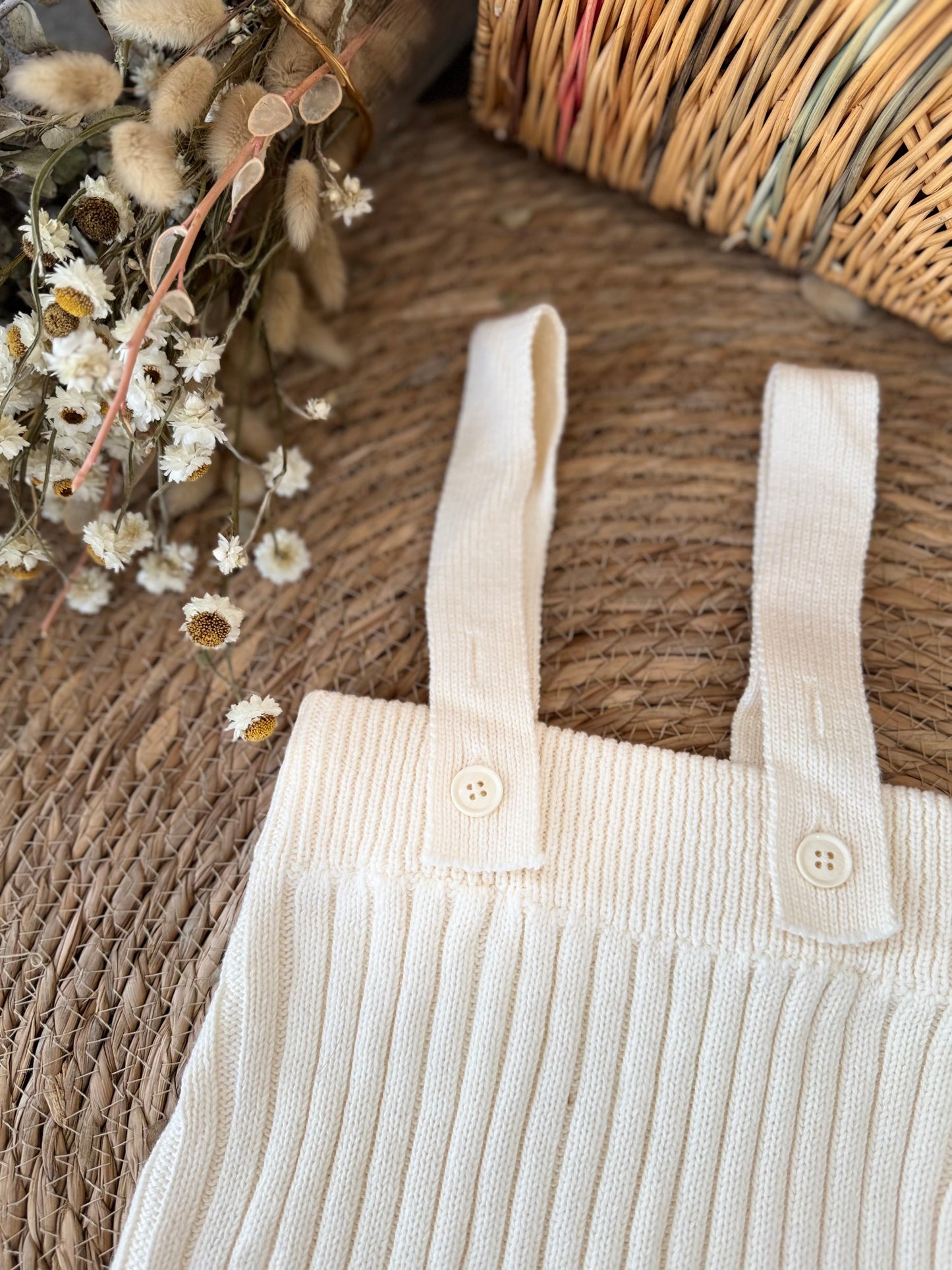 Knit Suspender Baby Pants