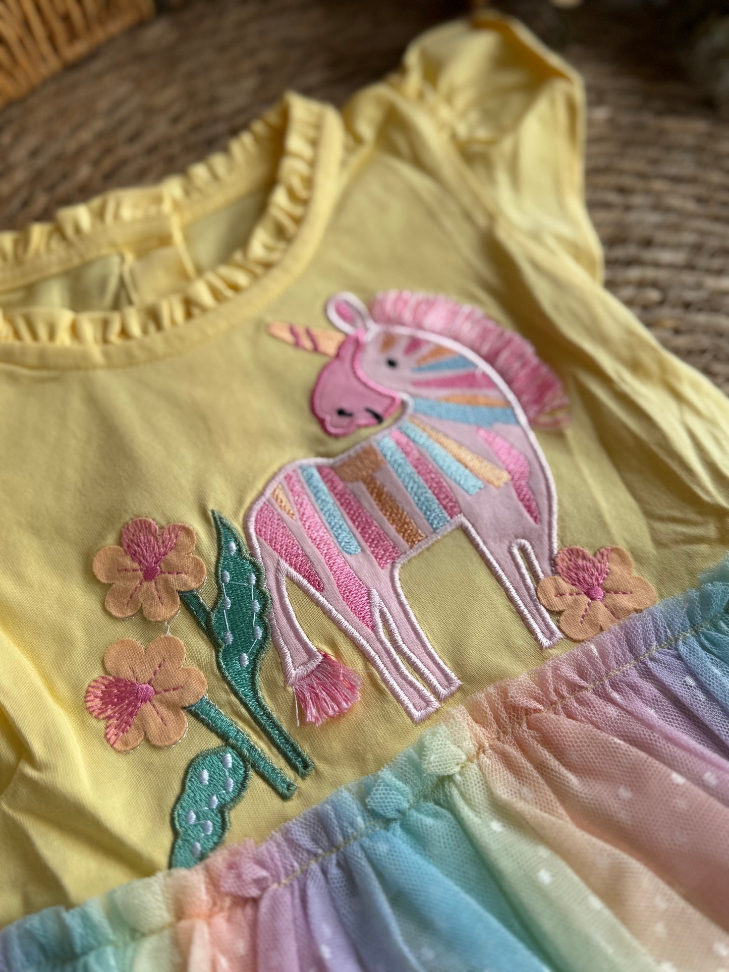 Unicorn yellow dress