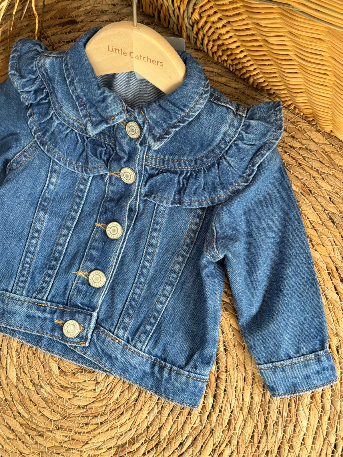 Denim Ruffle Jacket