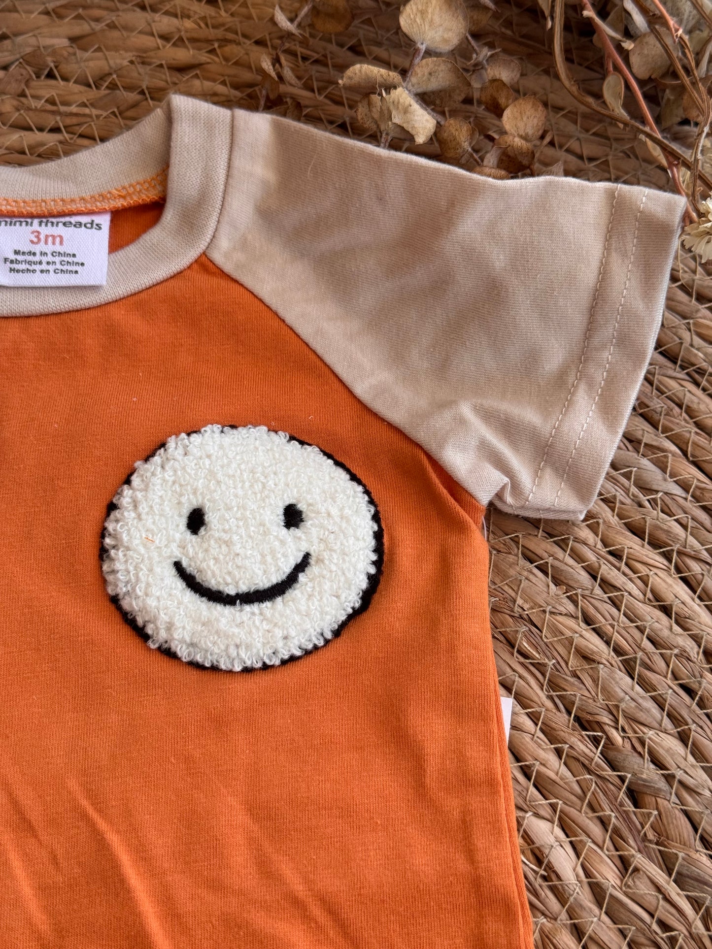 Smile Orange Romper
