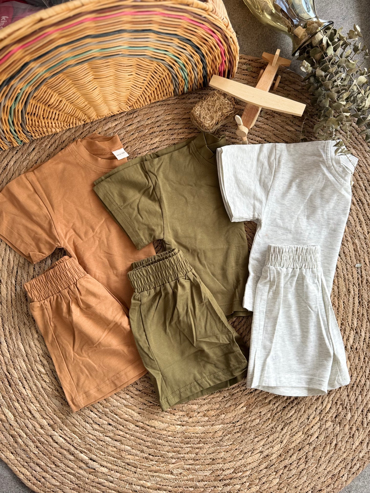 Plain cotton set