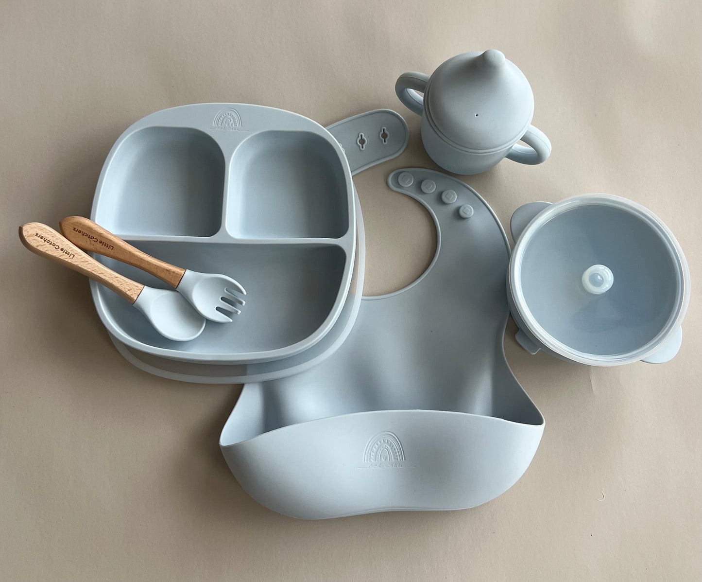 Silicone Feeding Set - Light Blue