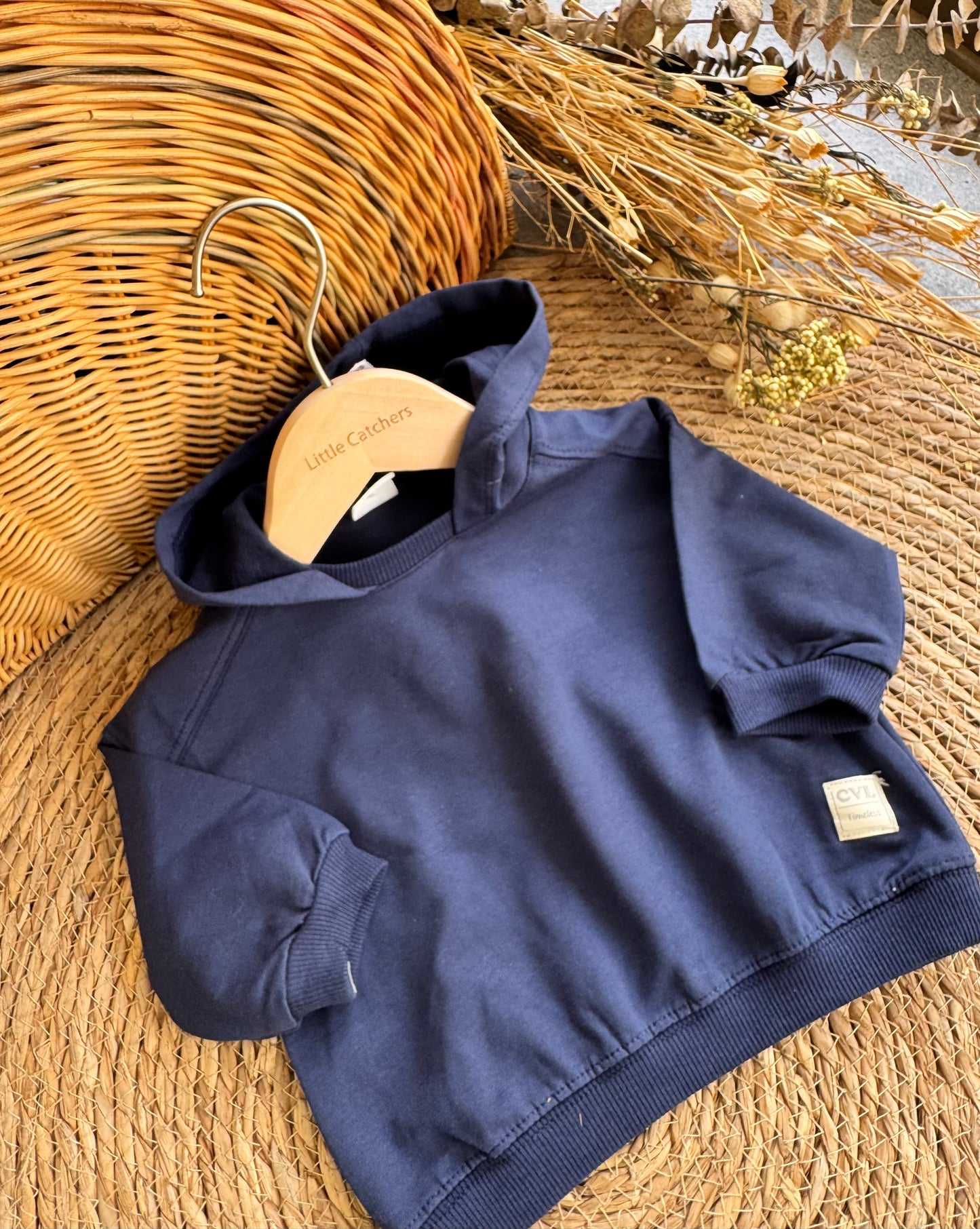 Basic Hoodie-Navy blue