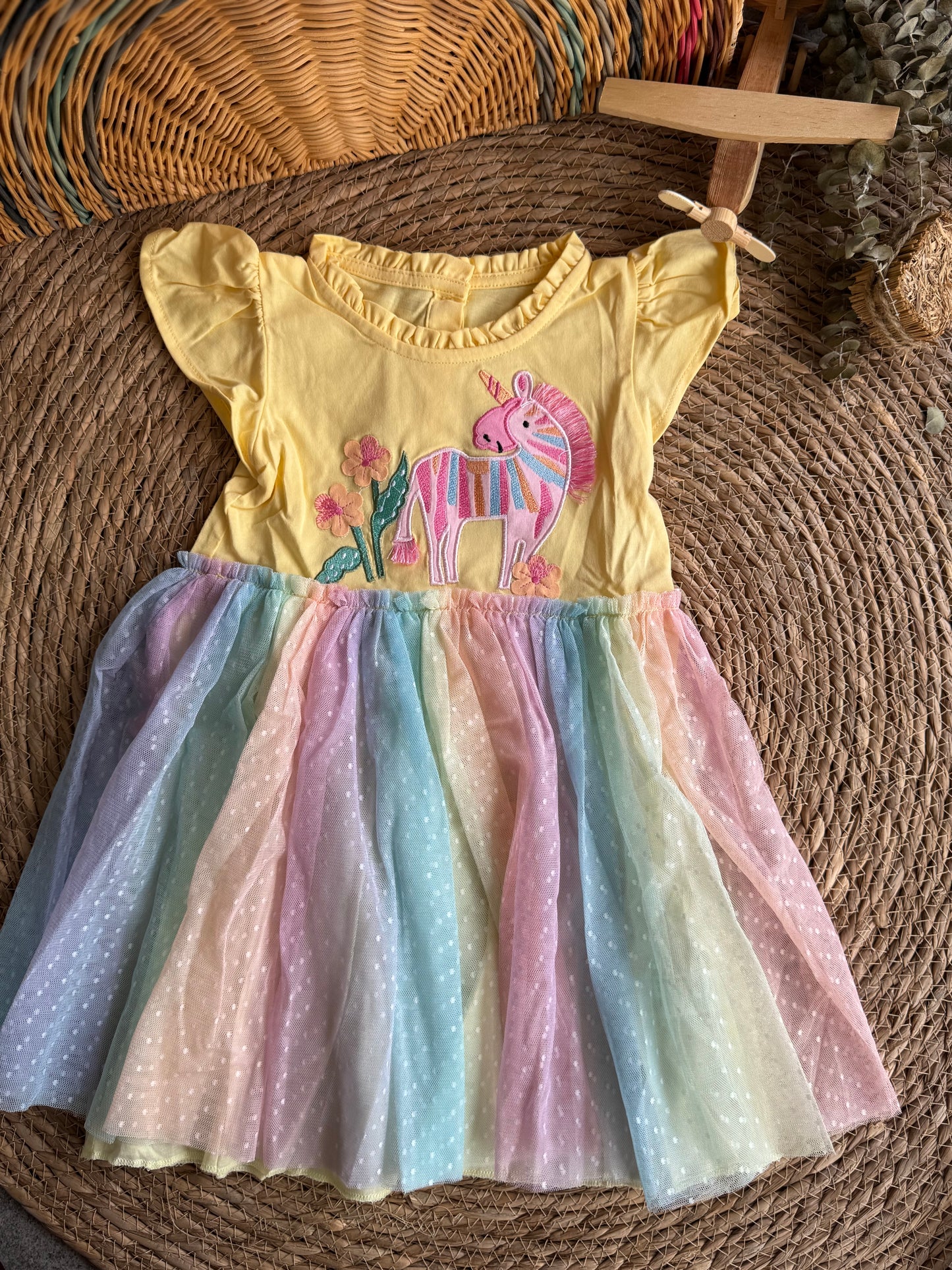 Unicorn yellow dress
