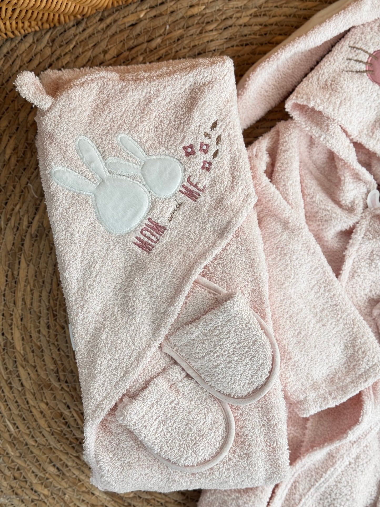 Snuggle Bunny Baby Bath Set-Pink