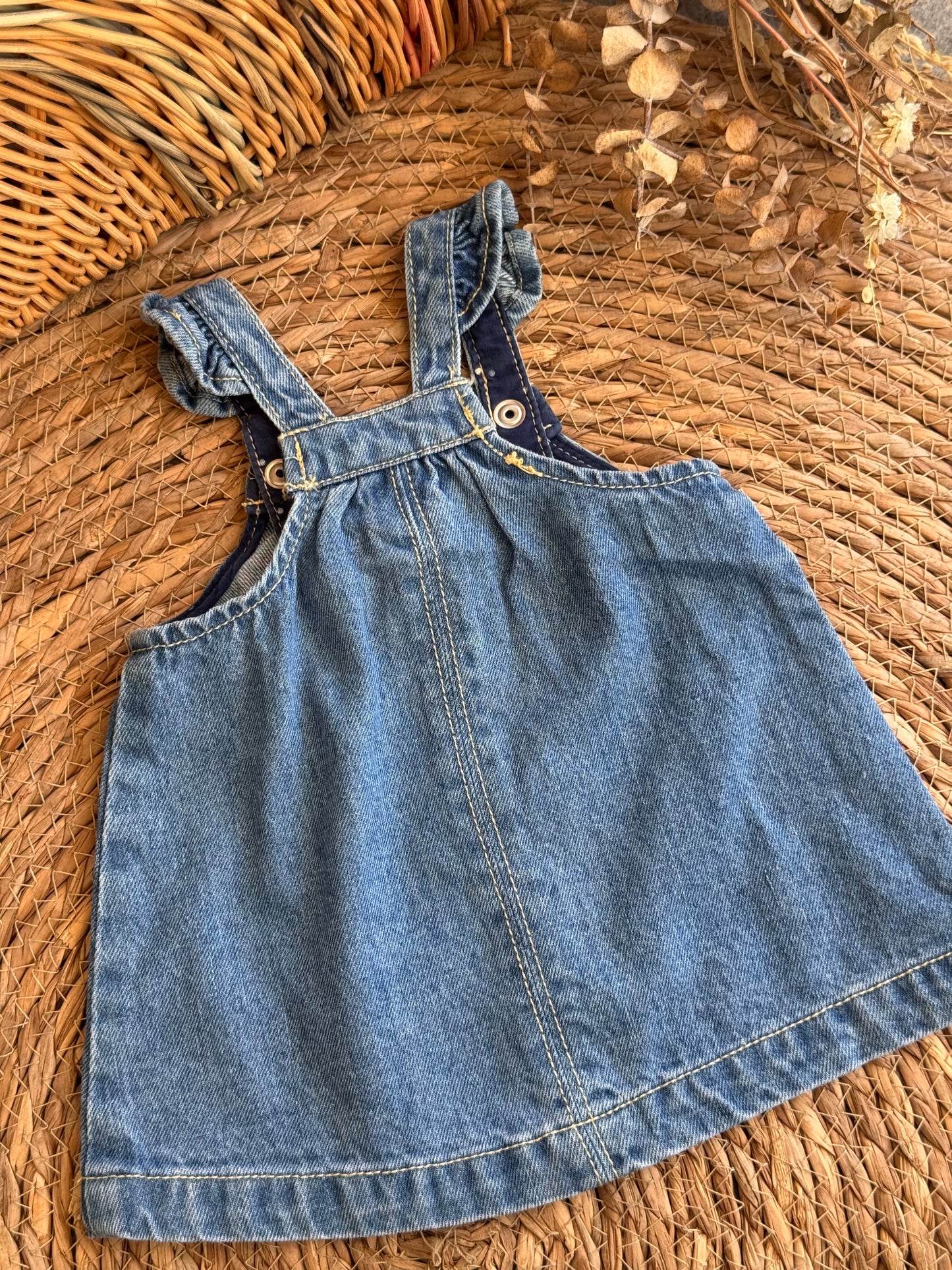 Baby Denim Pinafore Dress