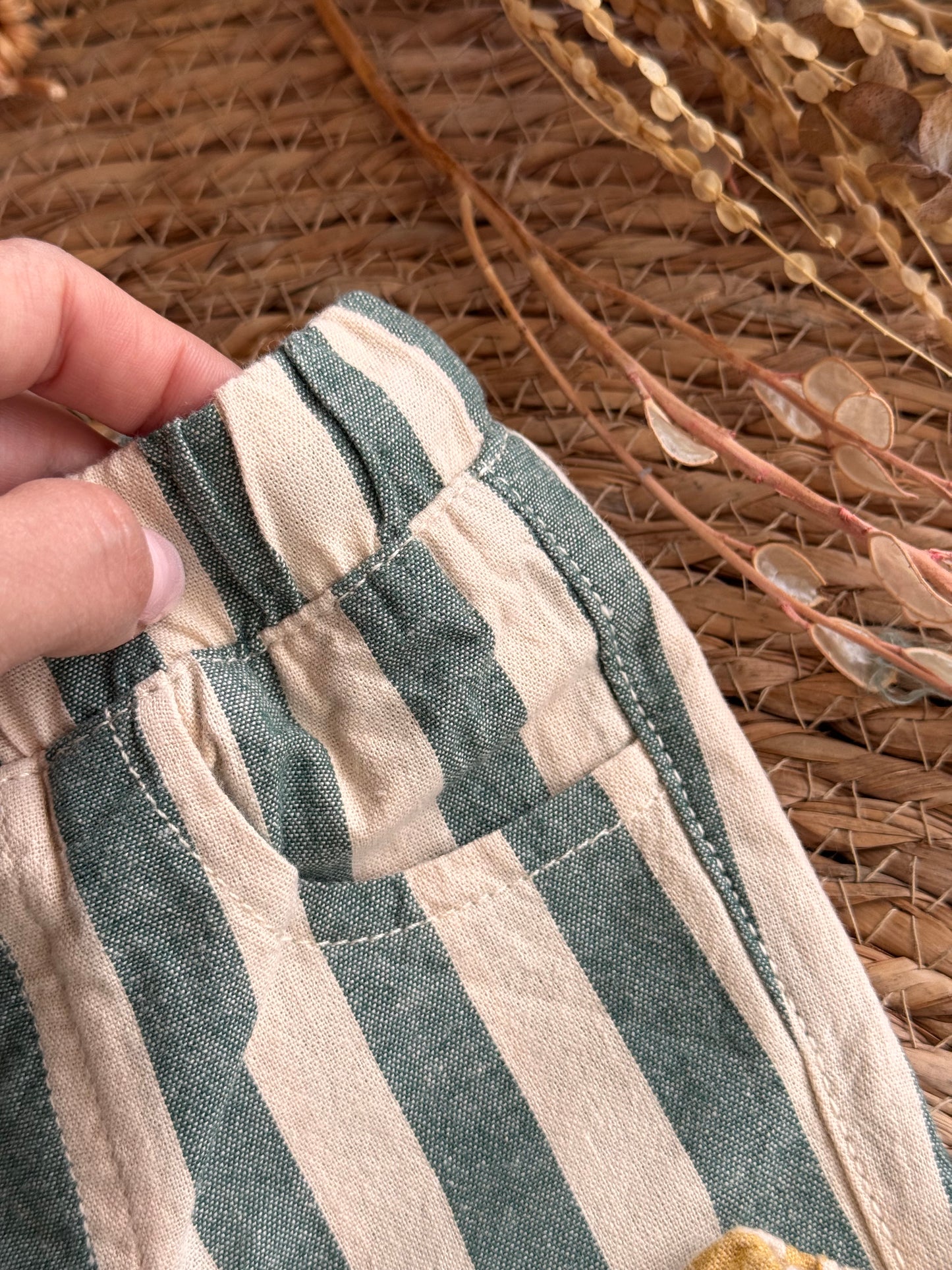 Sunset Stripe Linen Shorts