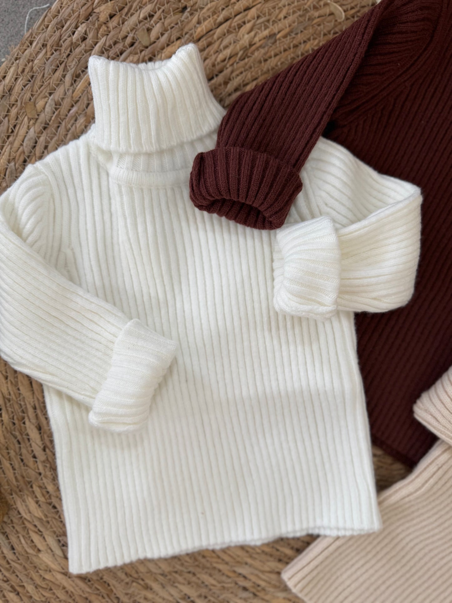 Ribbed Turtleneck Baby Sweater