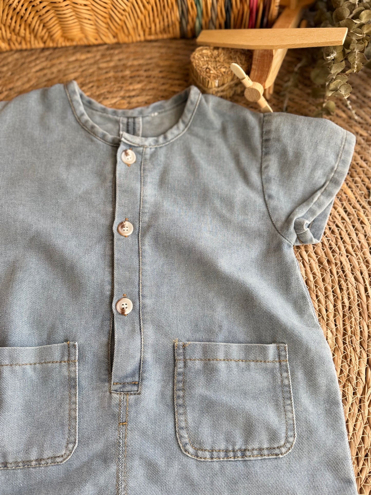 Soft denim jumpsuit