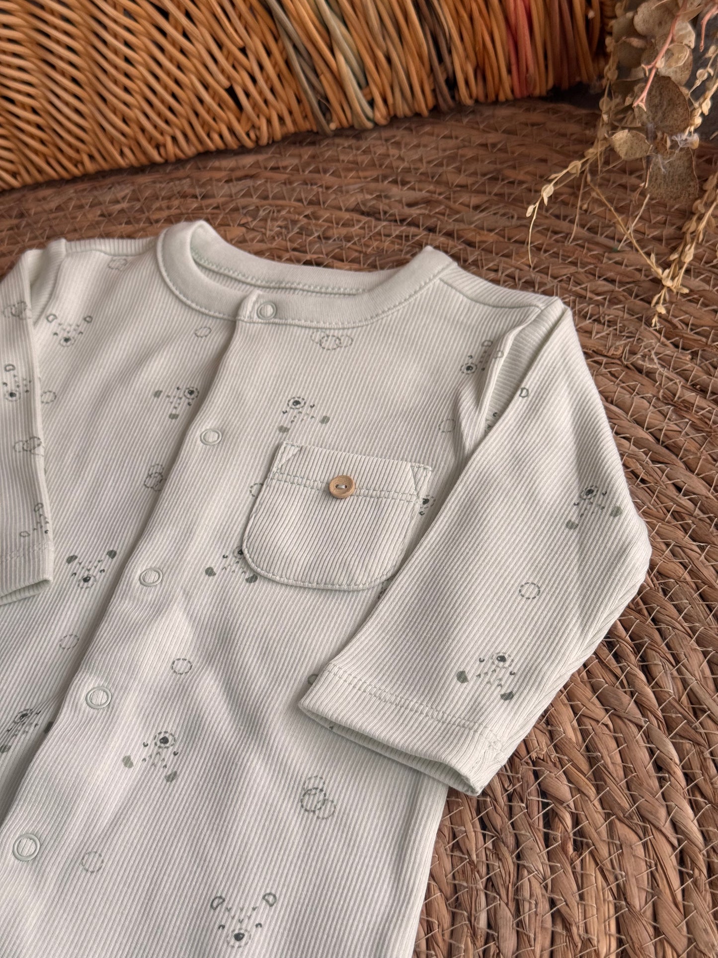 Tiny Explorer Sleepsuit- Mint