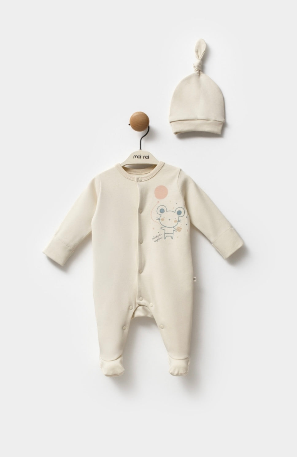 Balloons Cream Overall With Hat