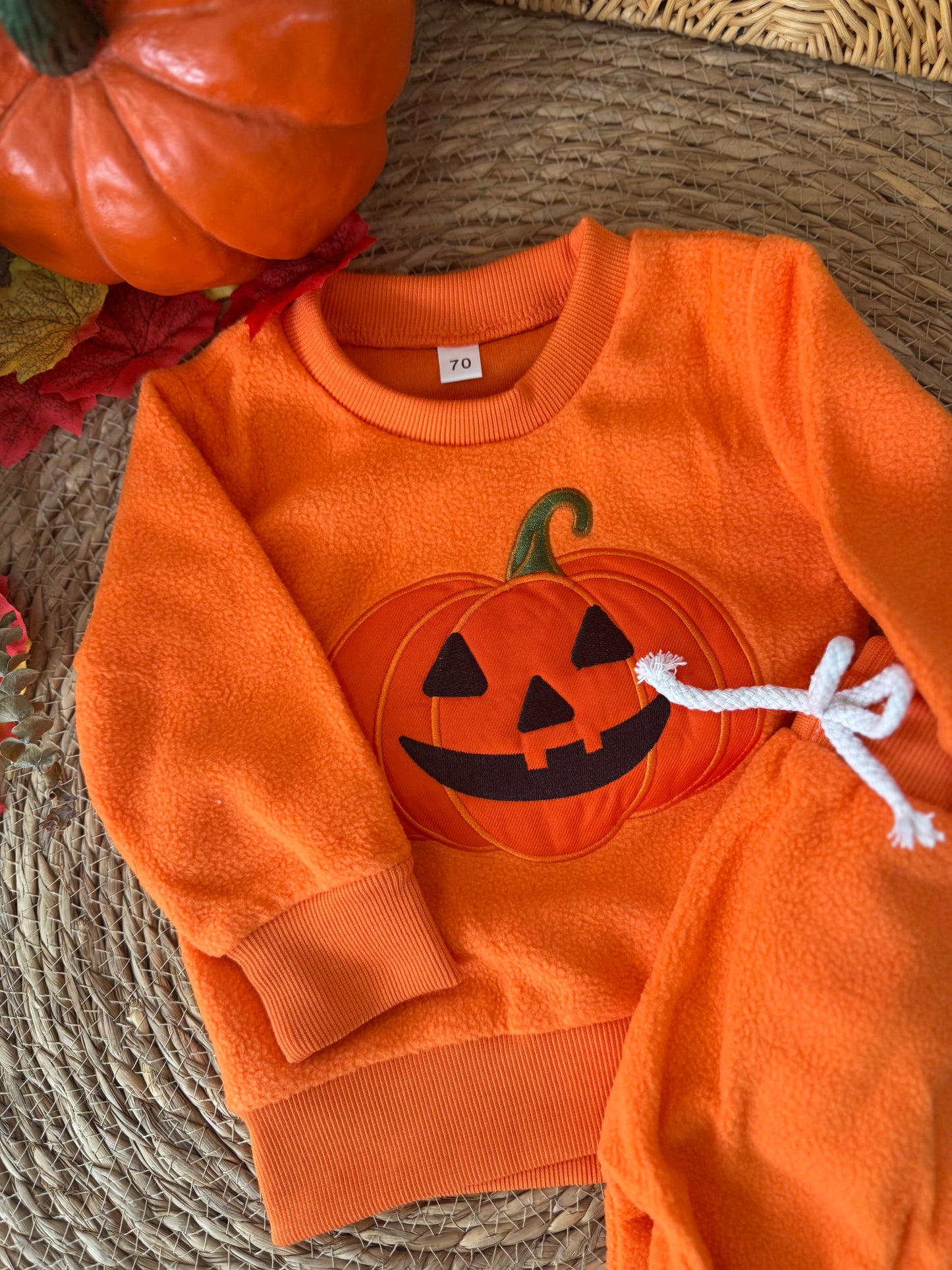 Pumpkin Glow Baby Sweat Set