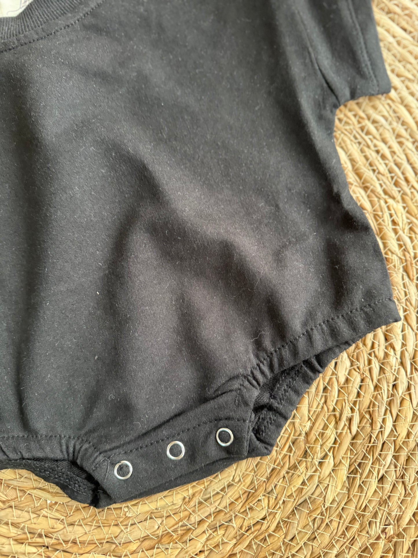 Short Sleeve Romper - Black