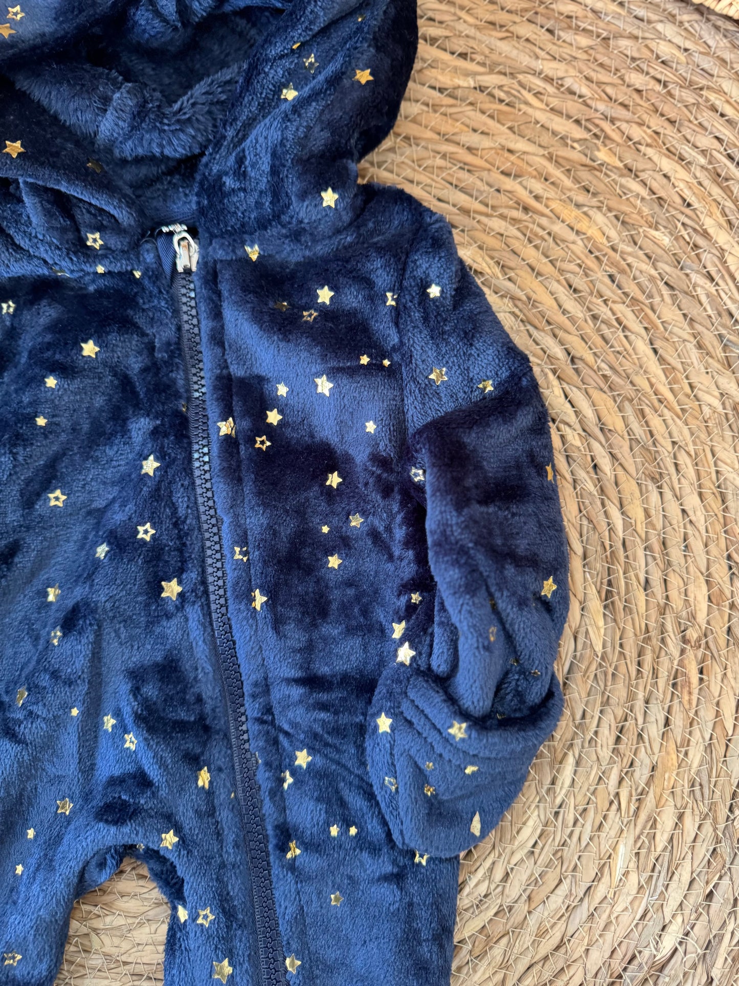 Midnight Starry Bear Baby Onesie