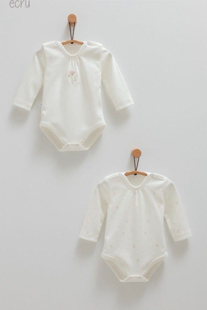 Flowers Body Set Of 2 Pcs -white