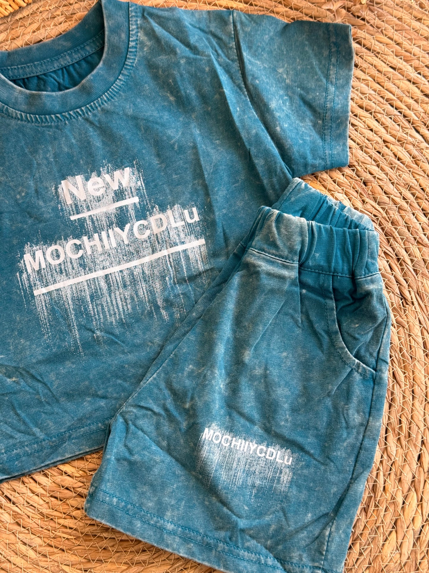 Acid-Wash Graphic Set-Indigo