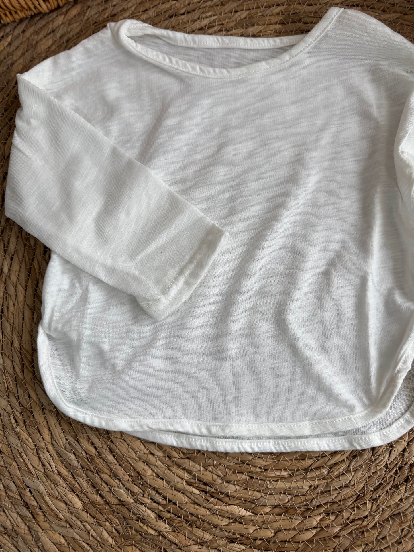 Long Sleeve Cotton Sweater White