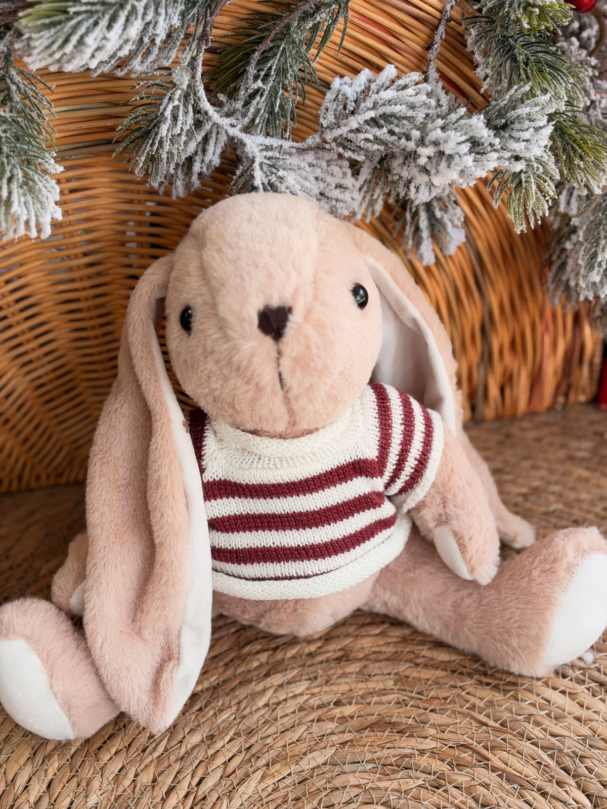 Lou Bunny-Sweater white & Burgendy