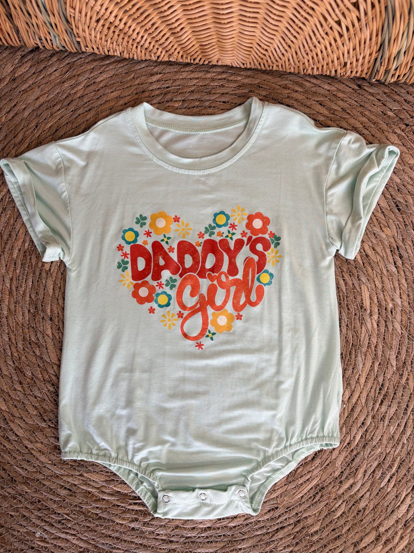 Daddy Girl-Mint Romper