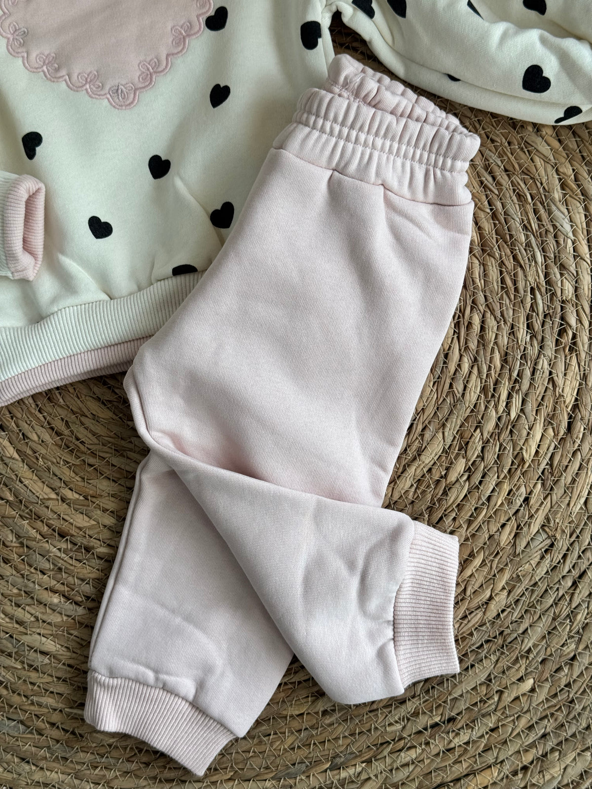 Heart Set fleece inside