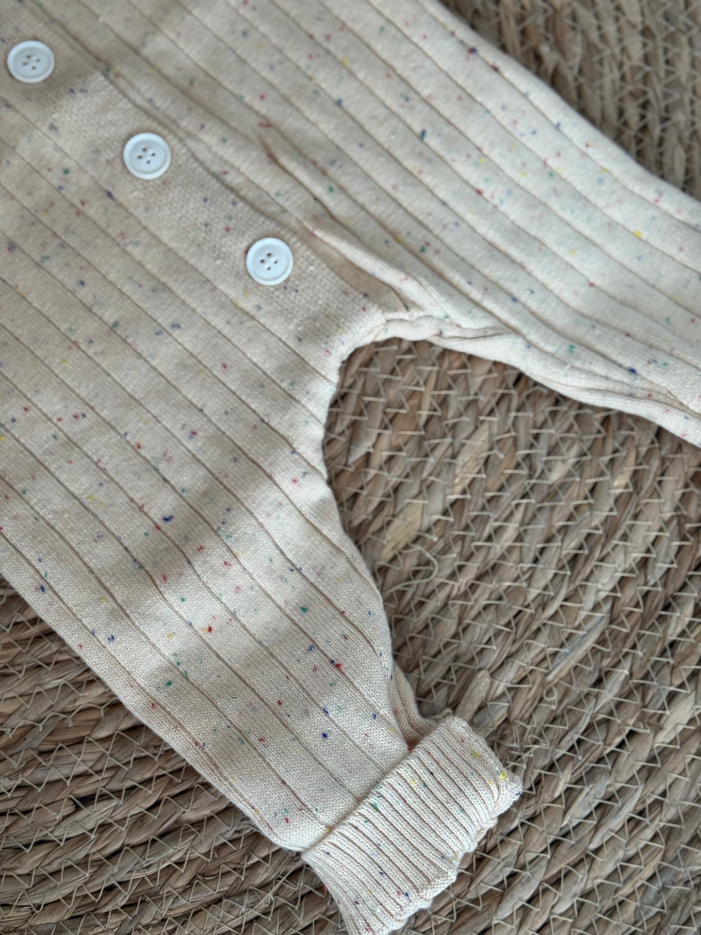 Blush Confetti Knit Romper