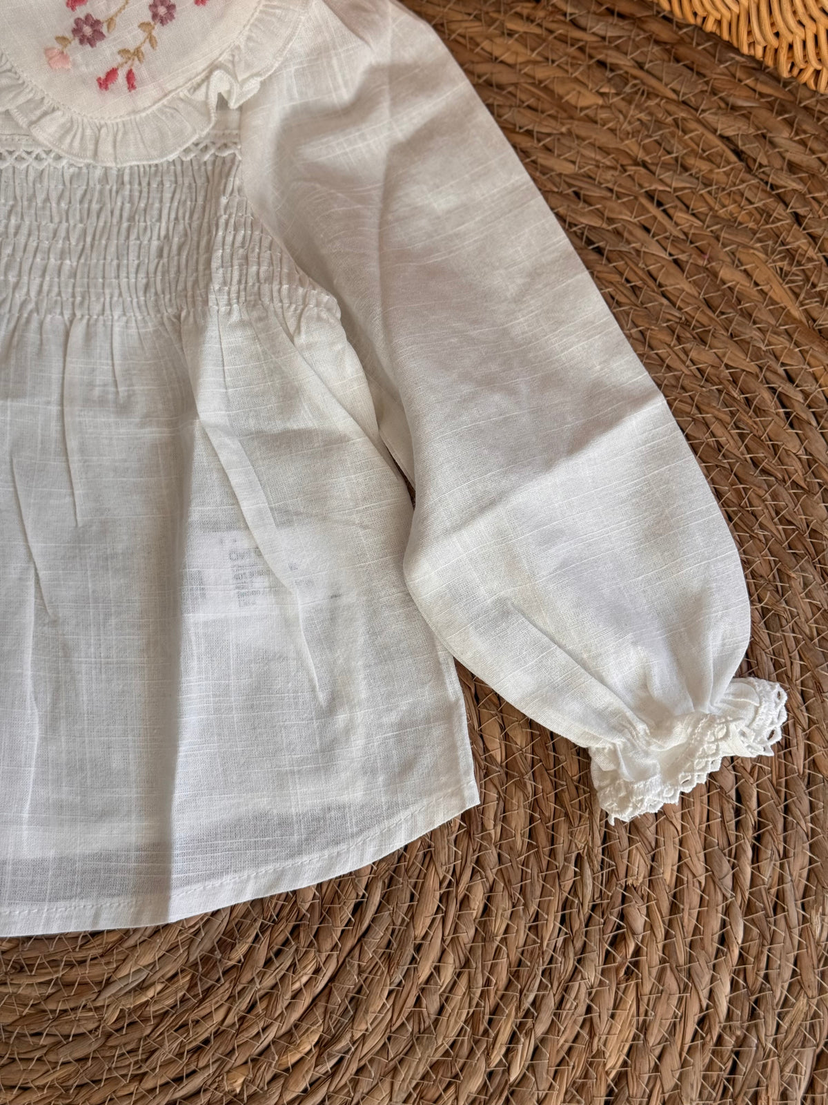 Floral Ruffle Collar Top