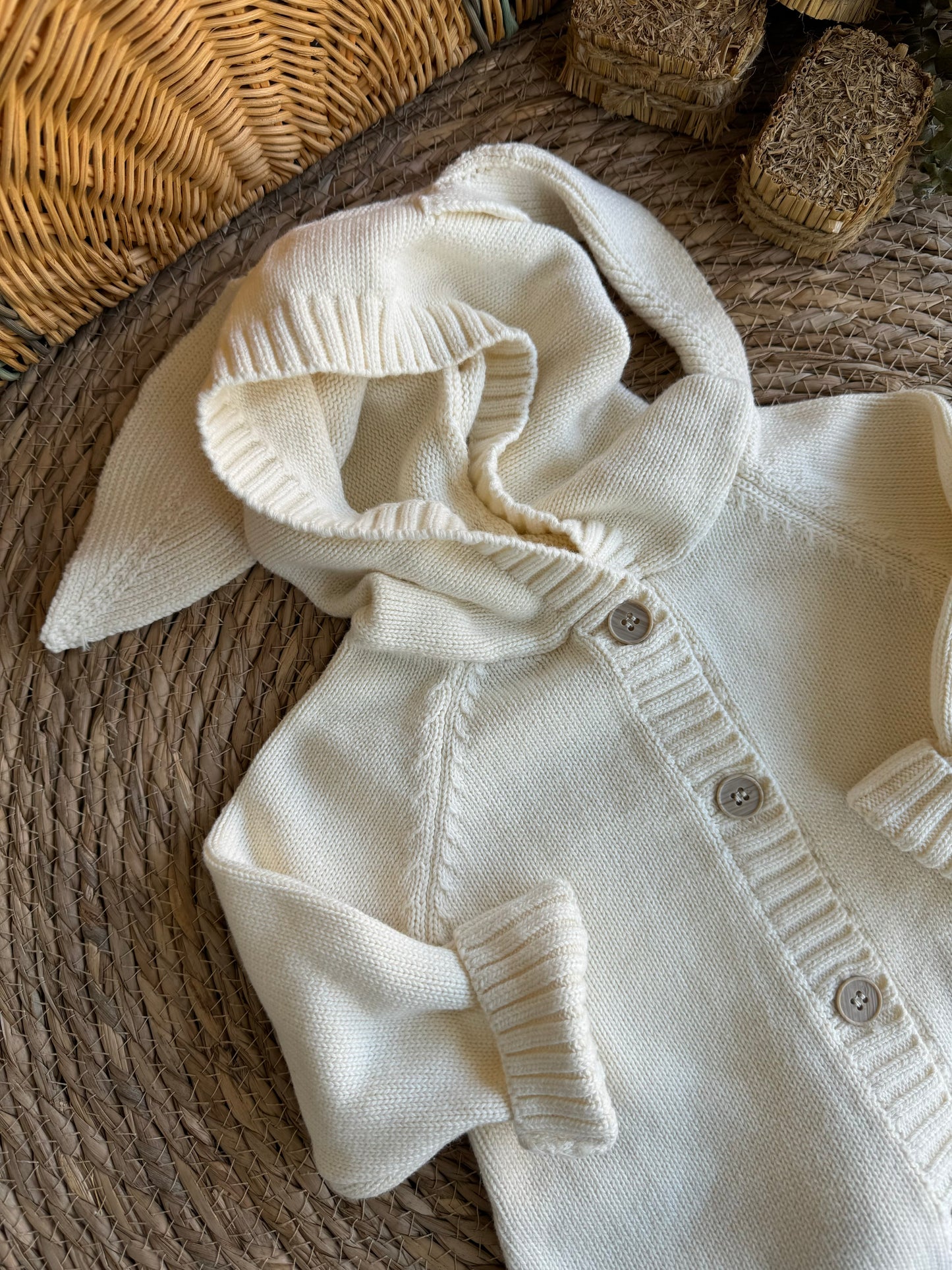 Knitted Rabbit Romper