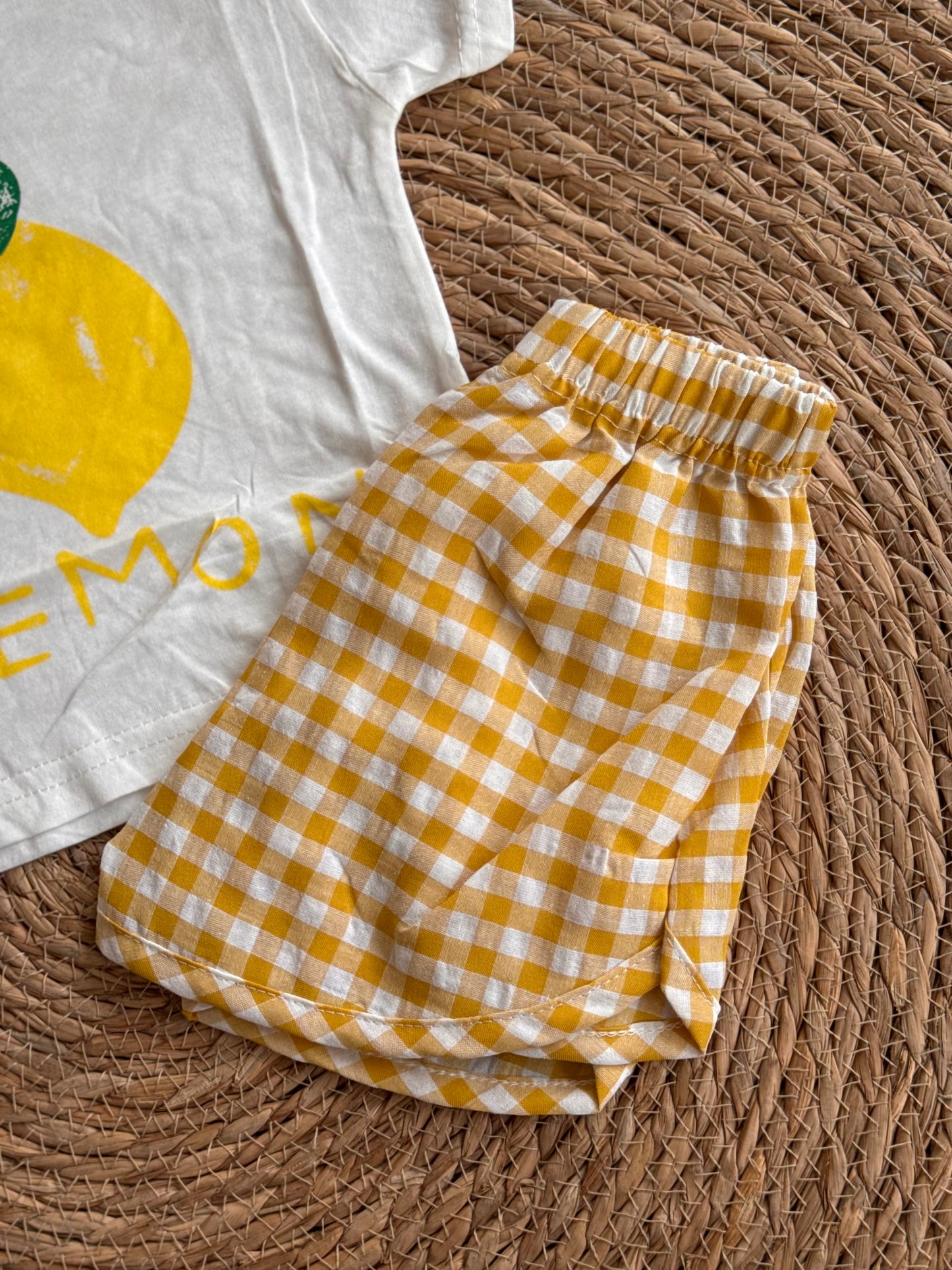 Lemon Plaid Set