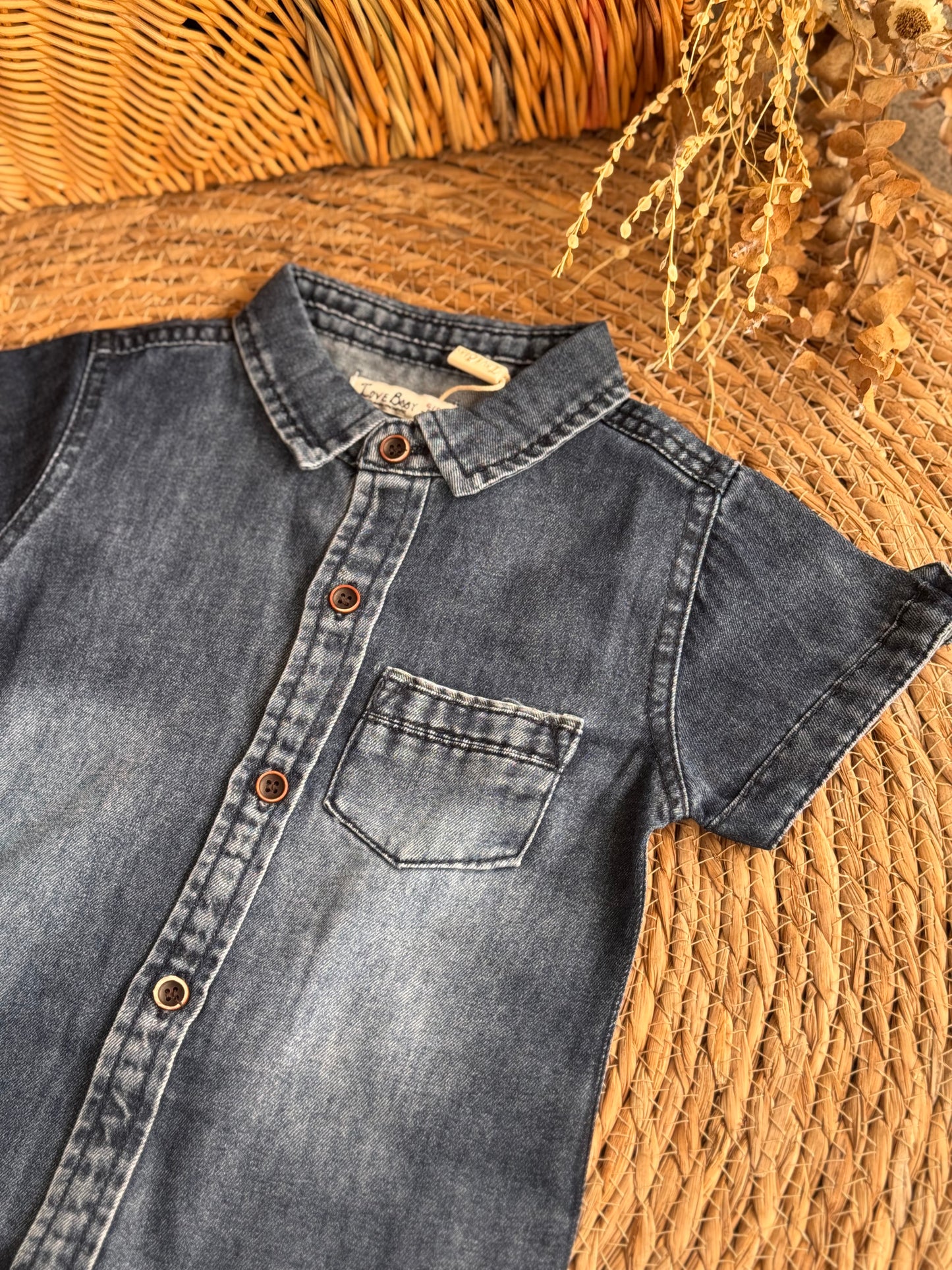 Short Sleeve Denim Shirt