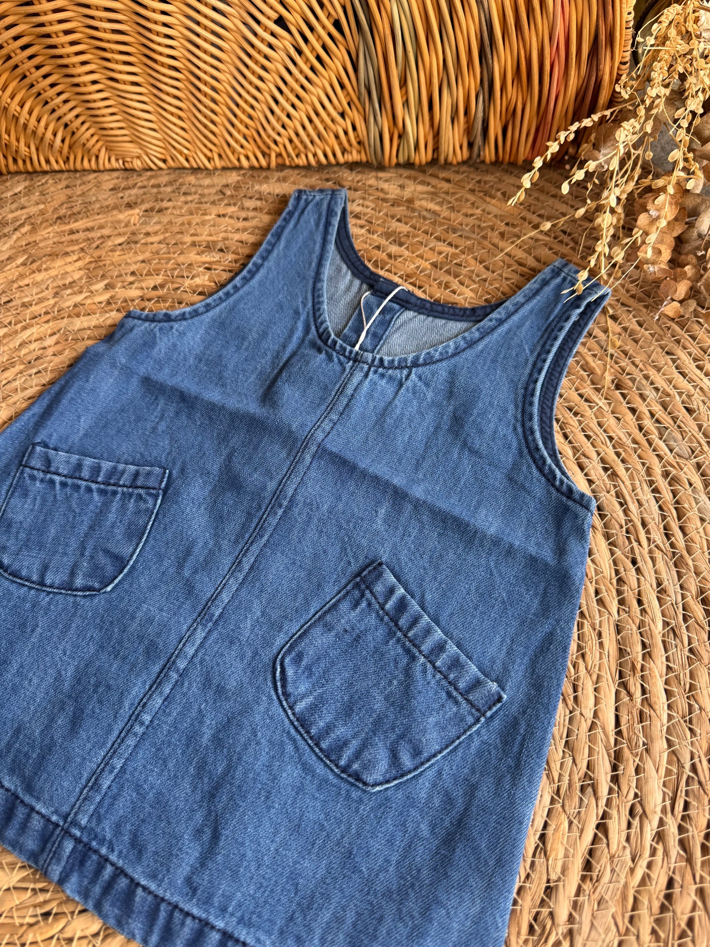 Baby Denim Pinafore Dress