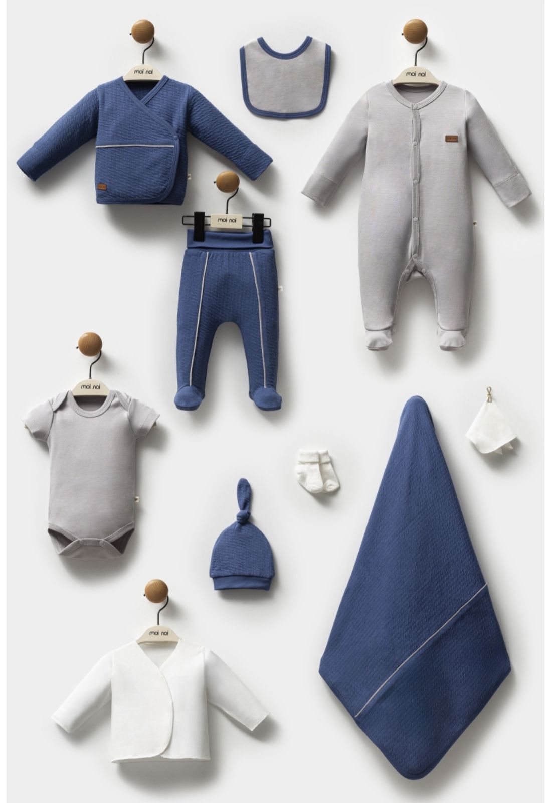 Navy Blue Baby Set Of 10pcs
