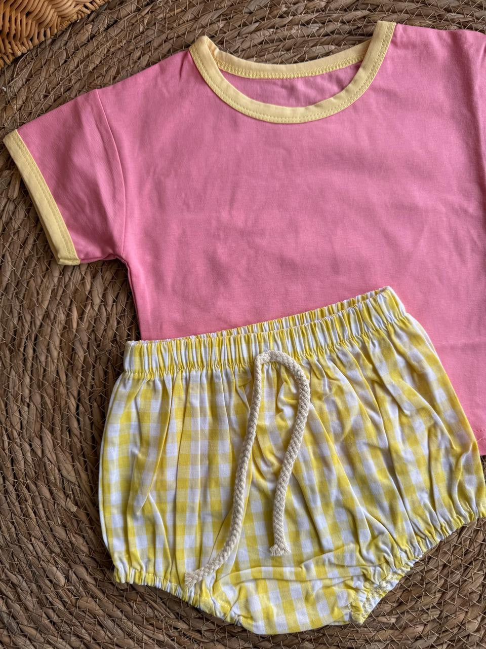 Plain set-pink