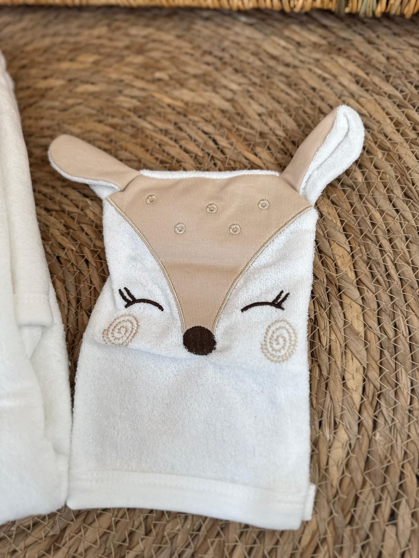 Little Fawn Bath Wrap-beige