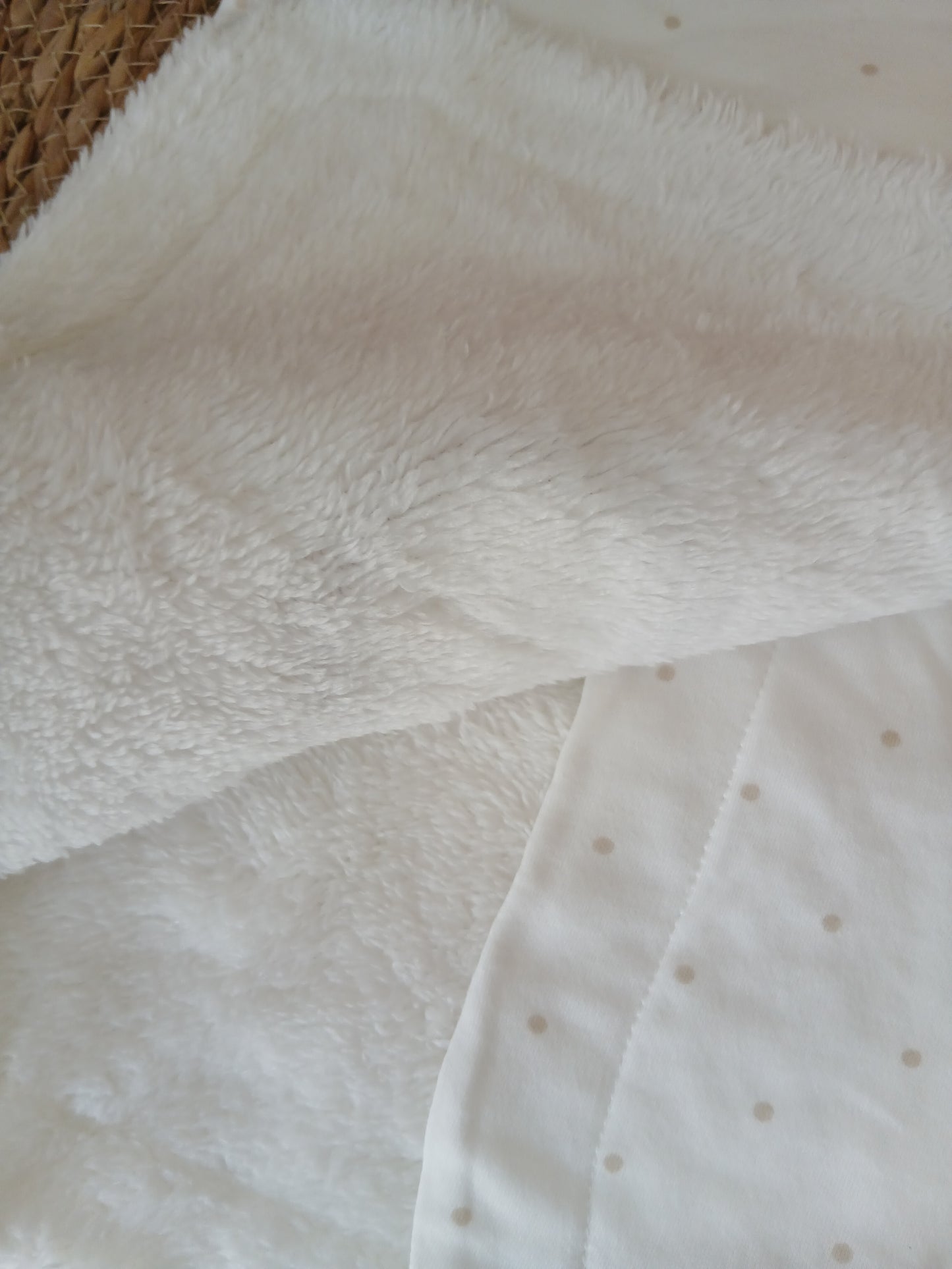 Bear Face Blanket-Ecru