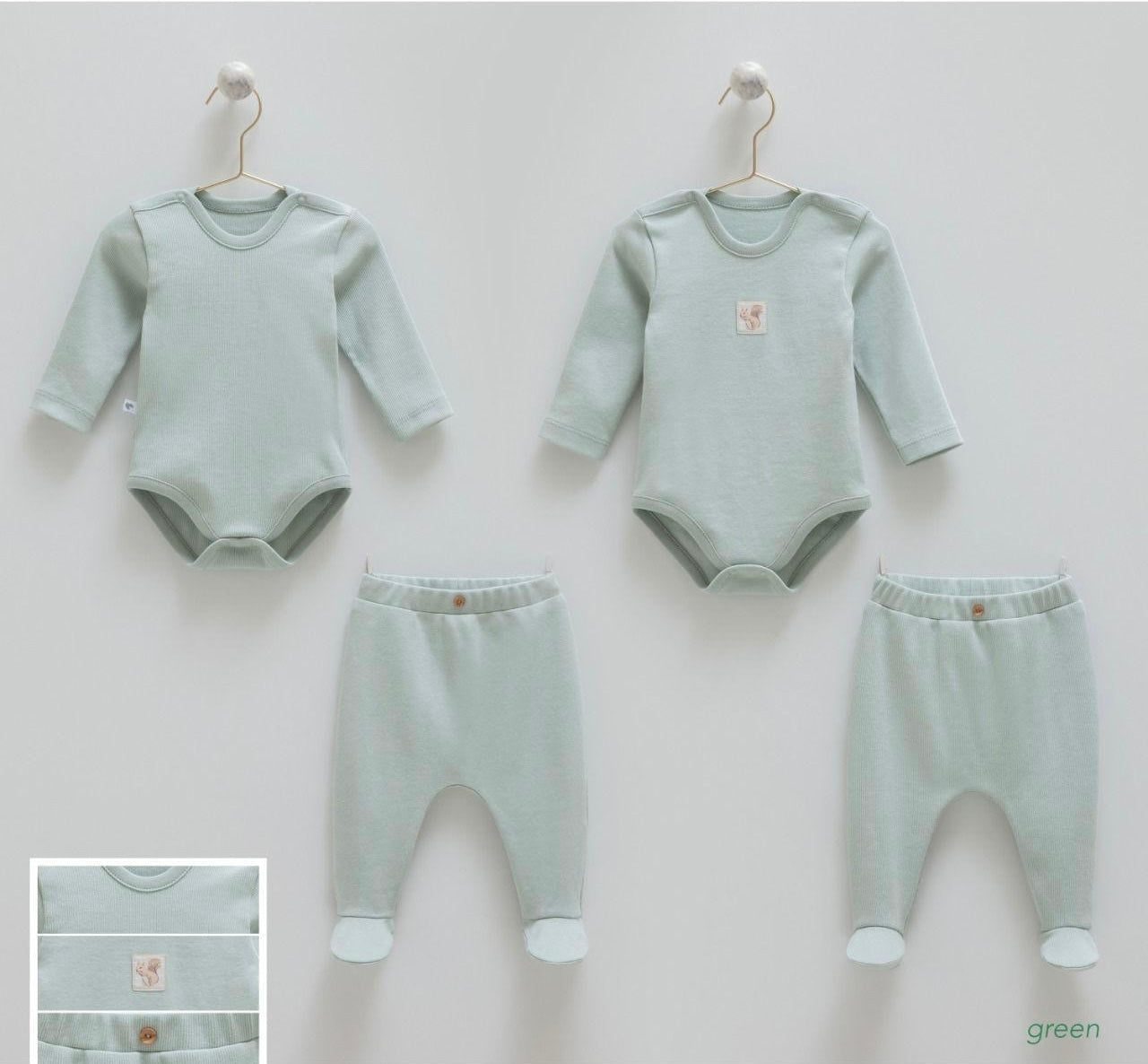 2 Basic Cotton Set-Green